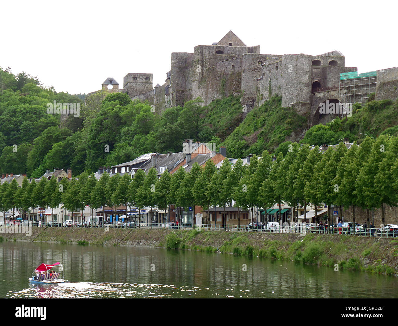 Medieval Fortress of Bouillon on the Hilltop of Bouillon, province of Luxembourg in Belgium