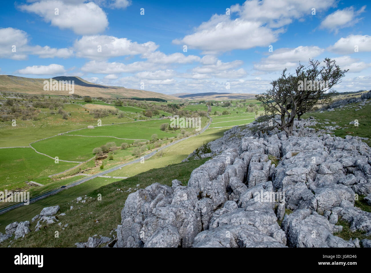 Whernside from White Scar, North Yorkshire Dales, England Stock Photo