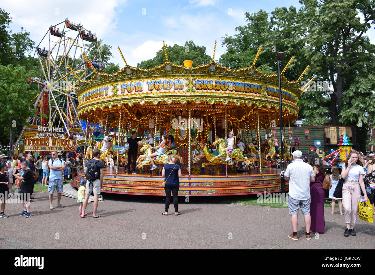 Funfair, Chapelfield Gardens, Norwich UK Stock Photo