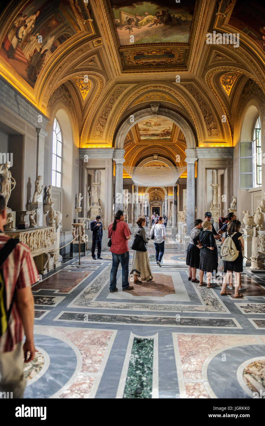 The Vatican Museums (Musei Vaticani) display works from the extensive collection of the Catholic Church Stock Photo