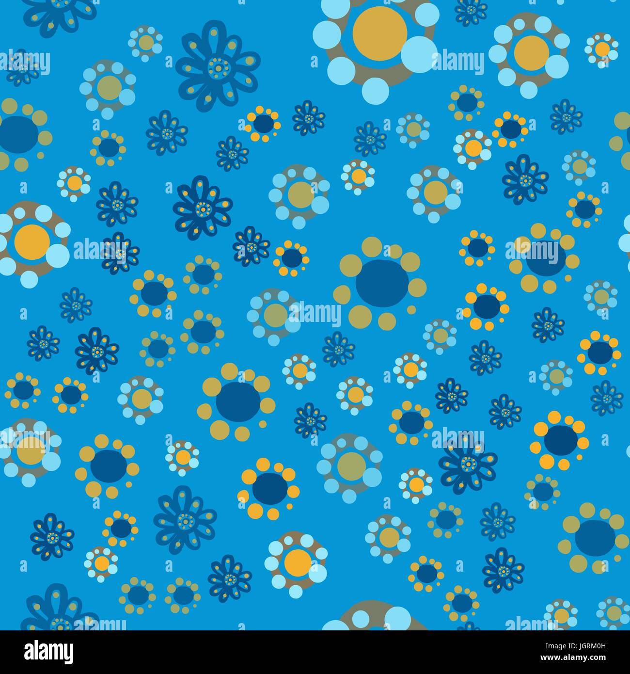 Childish style Seamless pattern with cute cartoon daisy flowers Stock ...