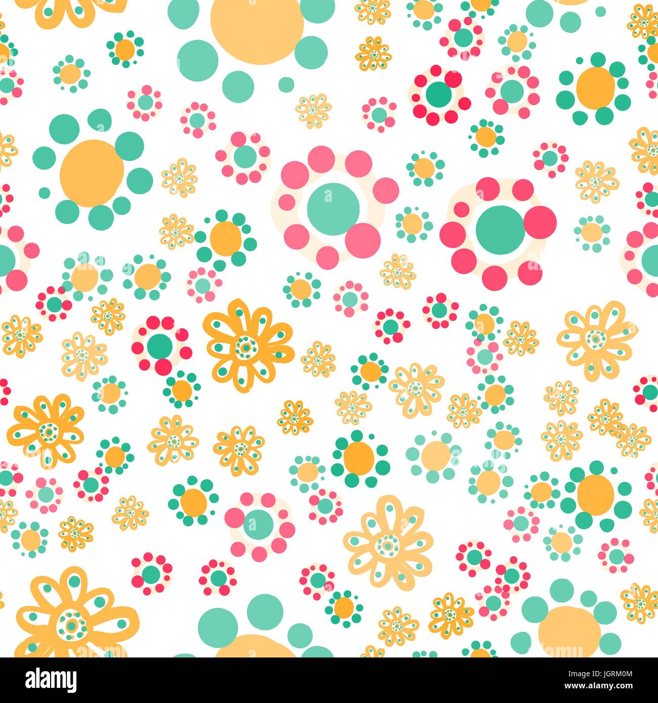 Hippie Wallpaper With Funny Stylized Colorful Flowers On White Hippie Wallpaper With Funny Stylized Colorful Flowers On White
