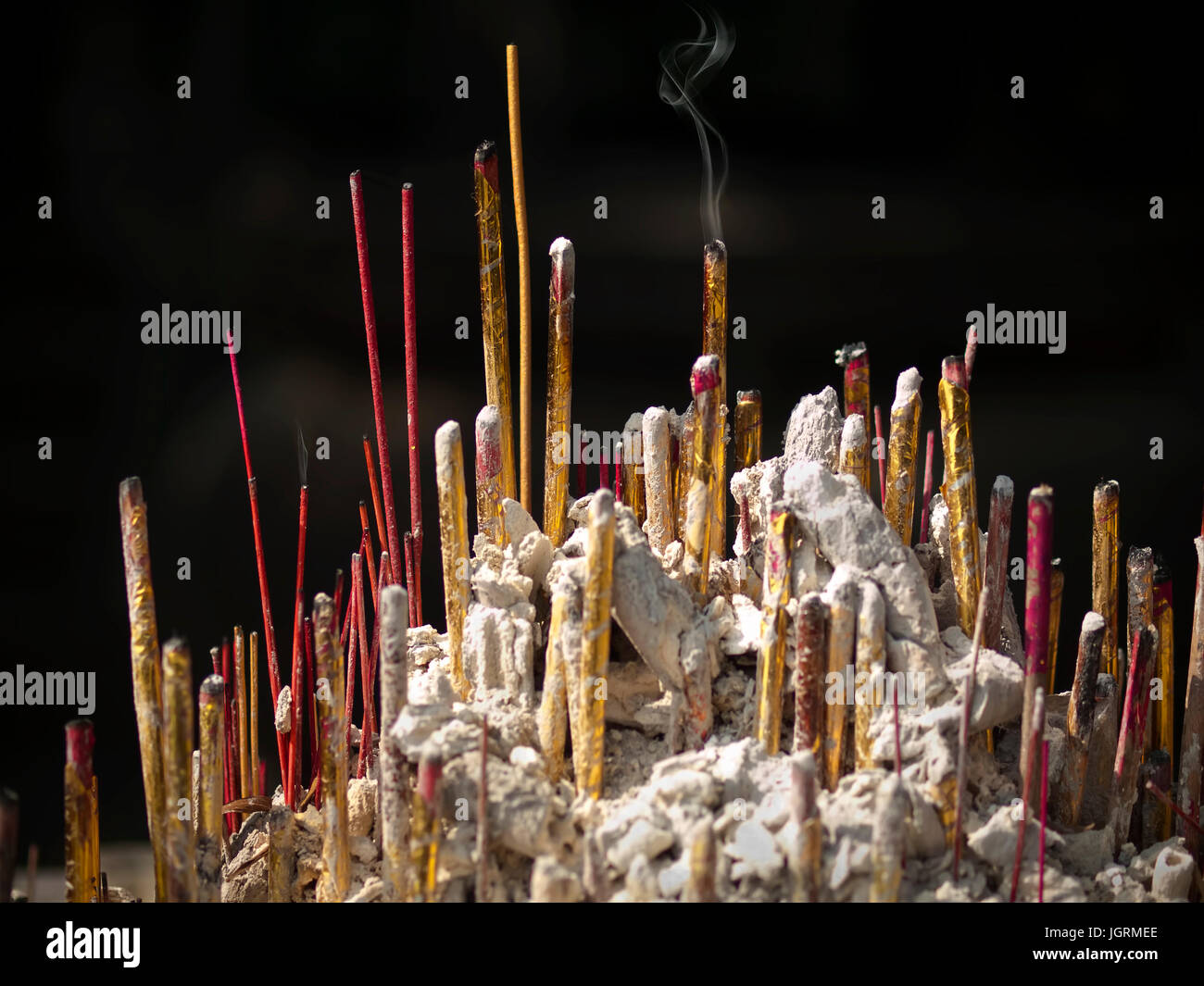 incense burning at a buddhist temple in China Stock Photo Alamy