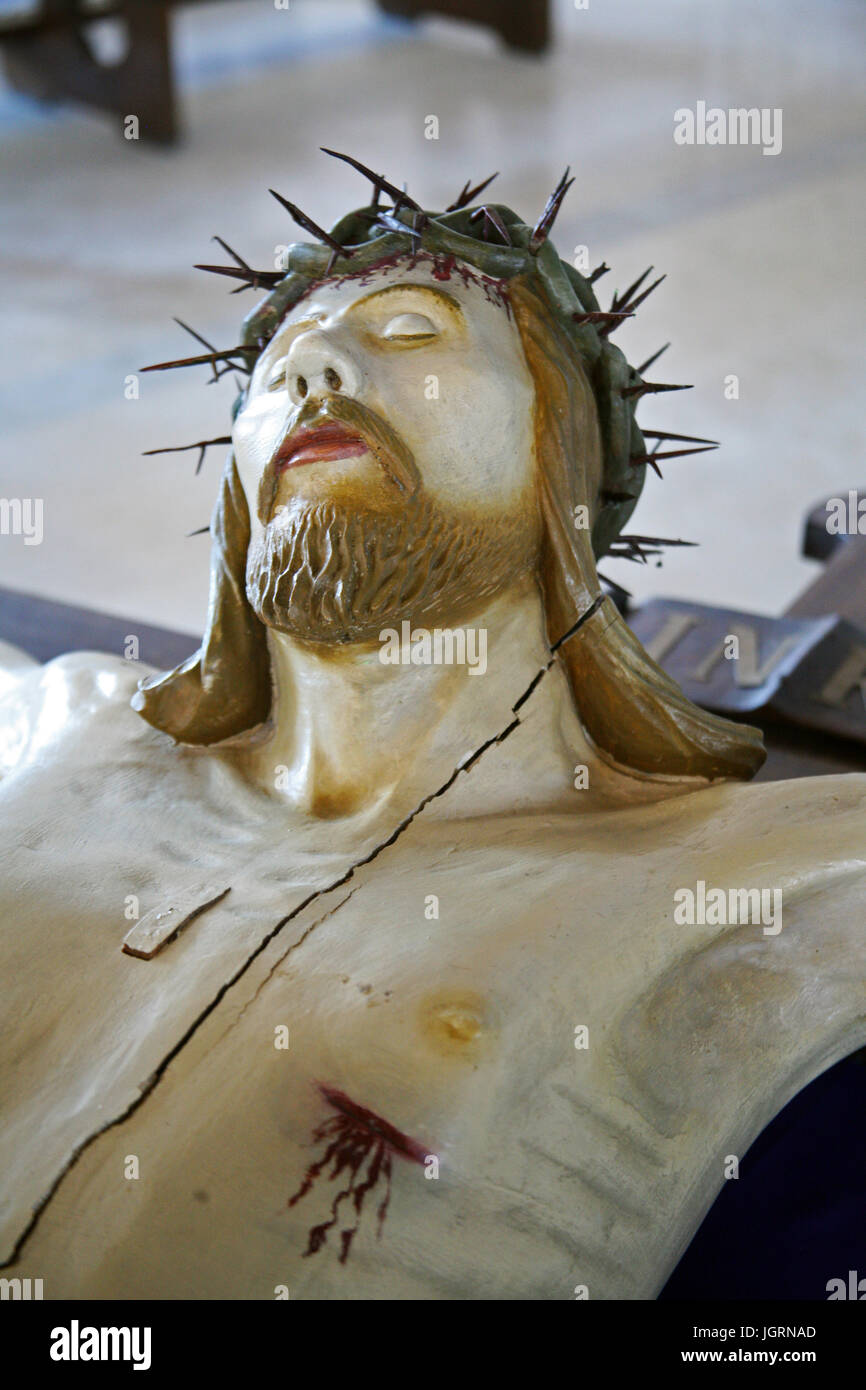 Jesus Christ,passion,crucifix,ancient sculpture,Croatia,Europe,1 Stock Photo
