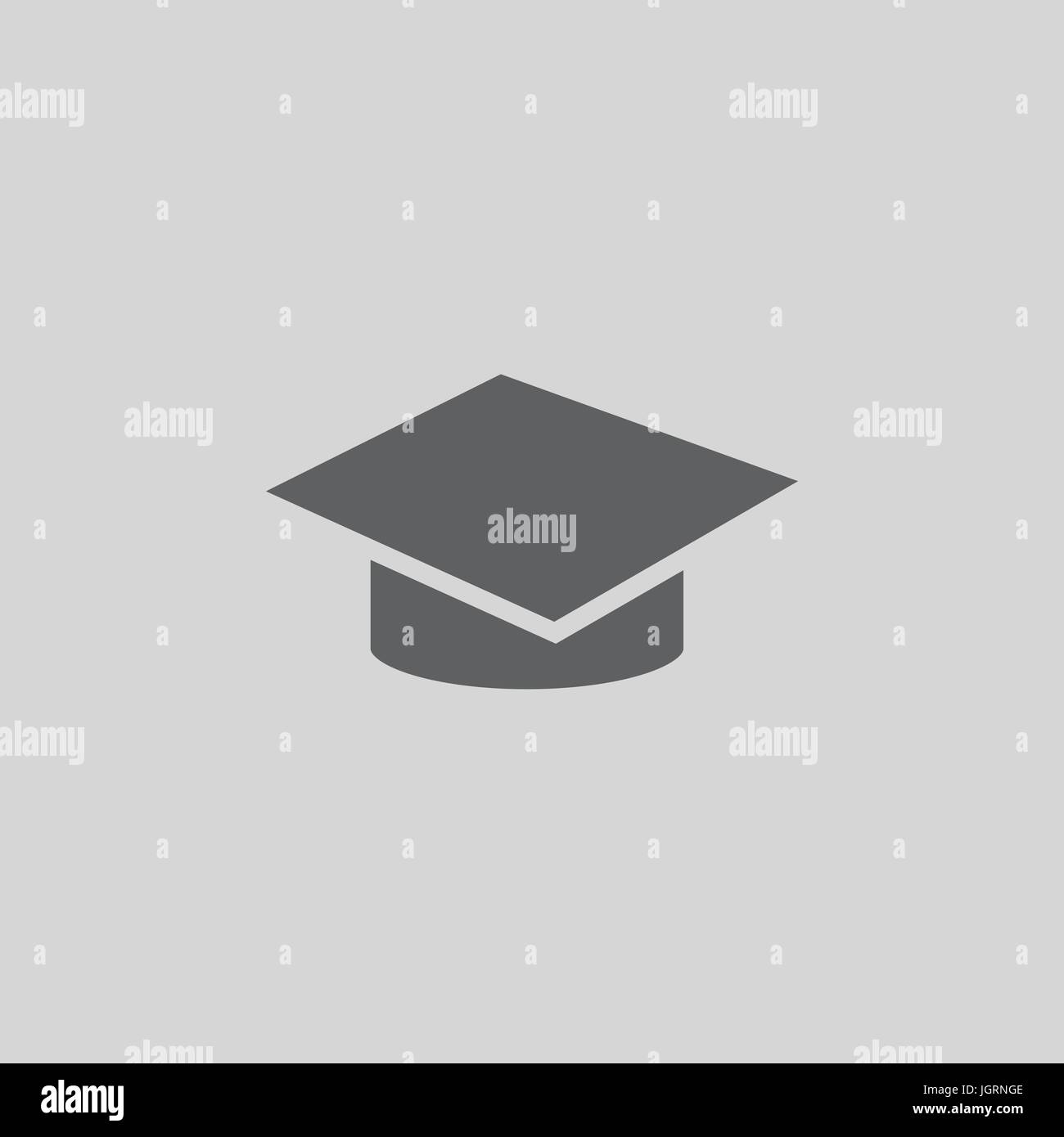 Graduation cap vector isolated on grey background Stock Vector Image