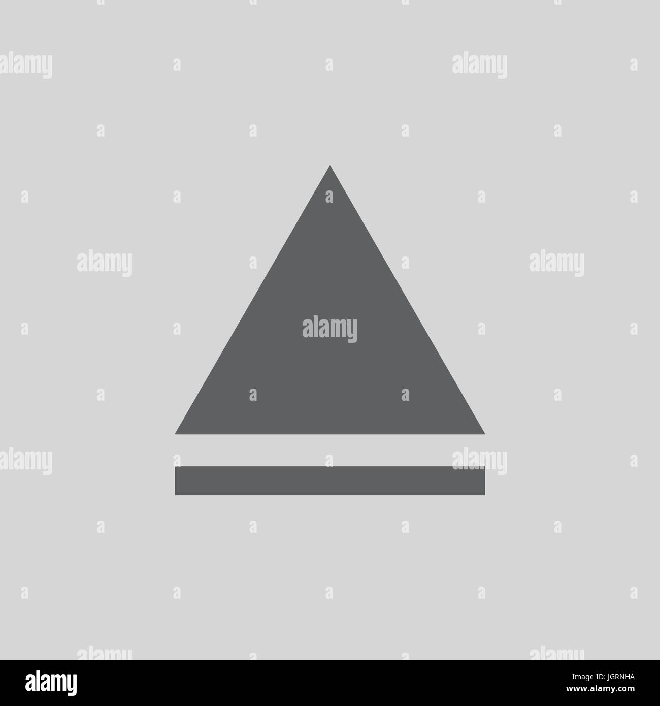 eject icon. vector sign symbol isolated on grey background Stock Vector ...