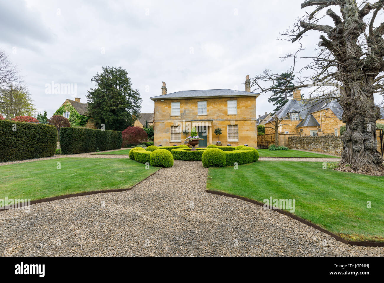 Typical local architectural style Cotswold stone town house in Broadway, Worcestershire, a