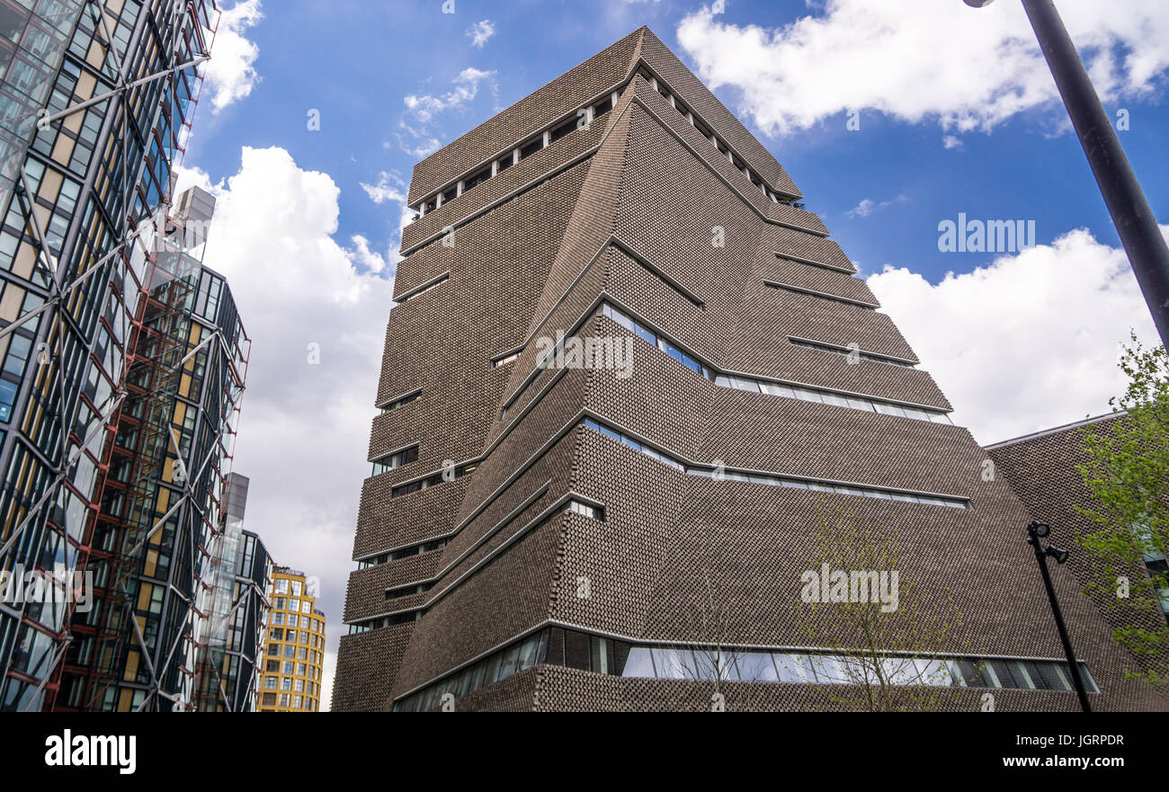 Switch House, the new extension of the Tate Modern Art Gallery in London.  Designed by Herzog & de Meuron, architects Stock Photo