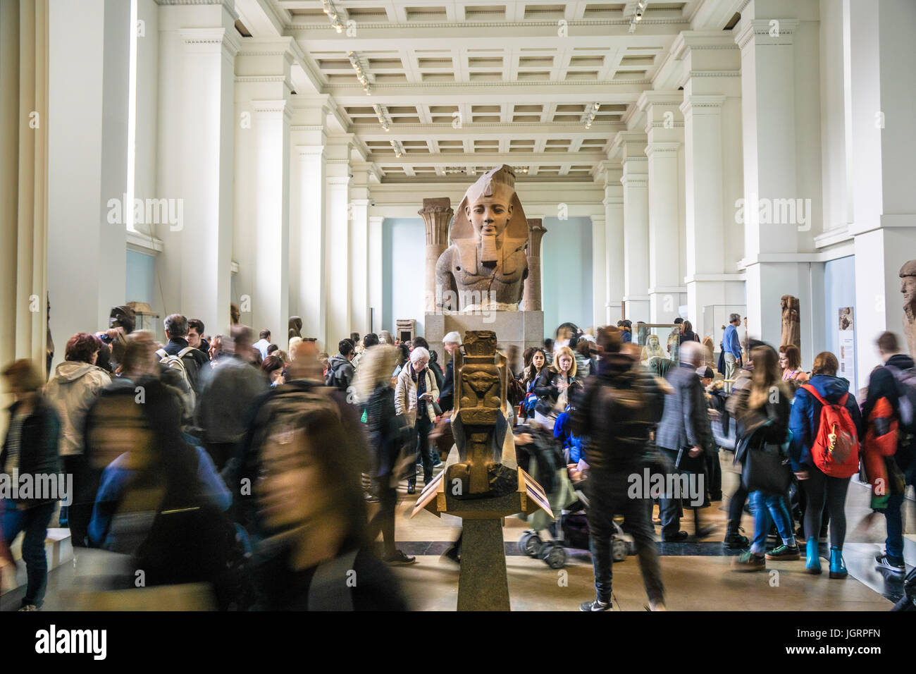 The British Museum in London - the Egyptian Galleries Stock Photo