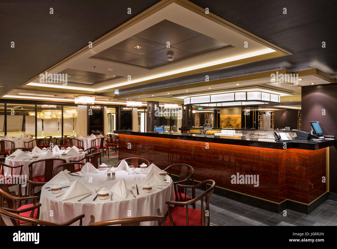 Chinese fine dining restaurant. Genting Dream Cruise Ship, NA, China