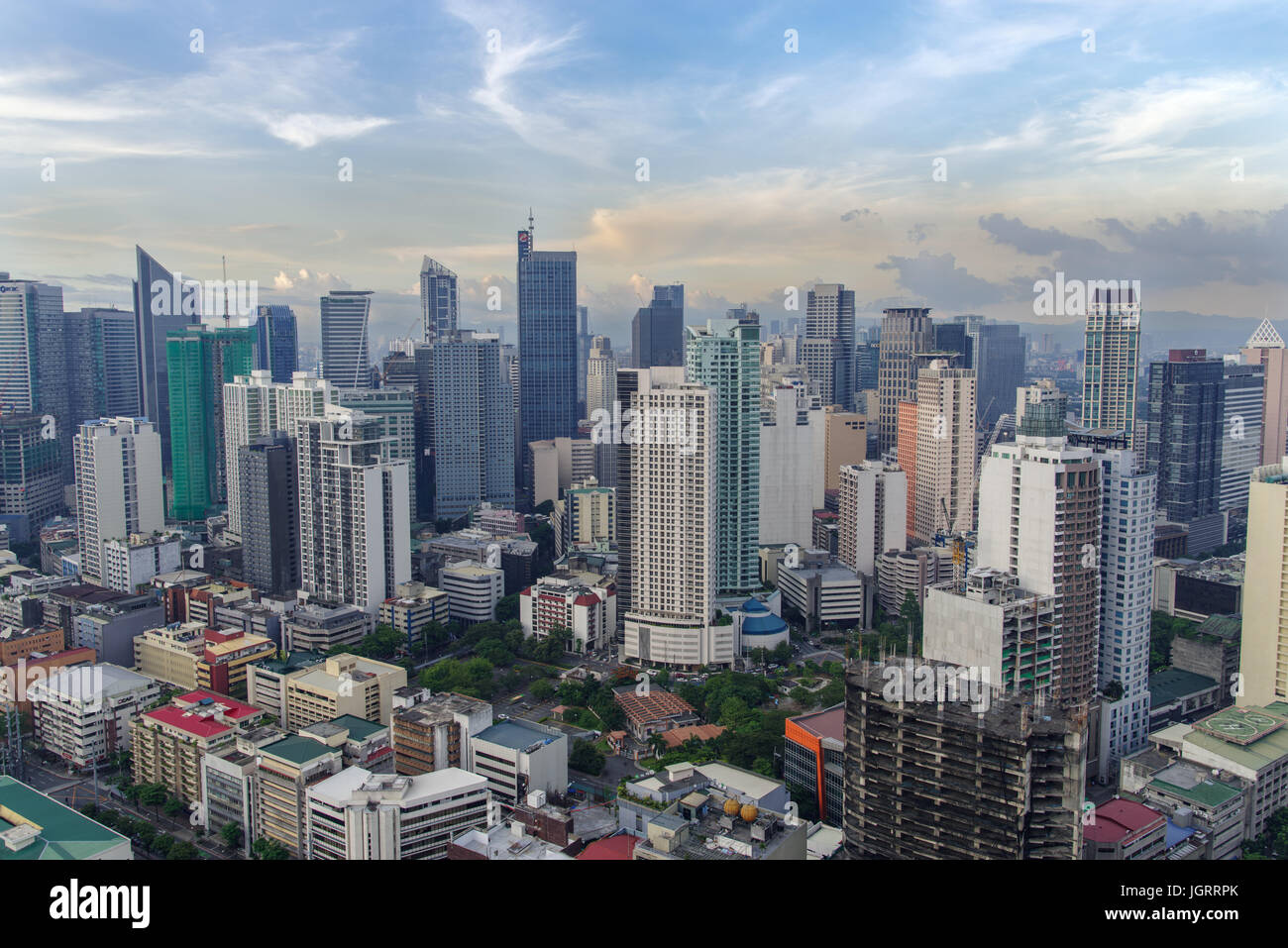 makati city skyline view, philippines Stock Photo - Alamy