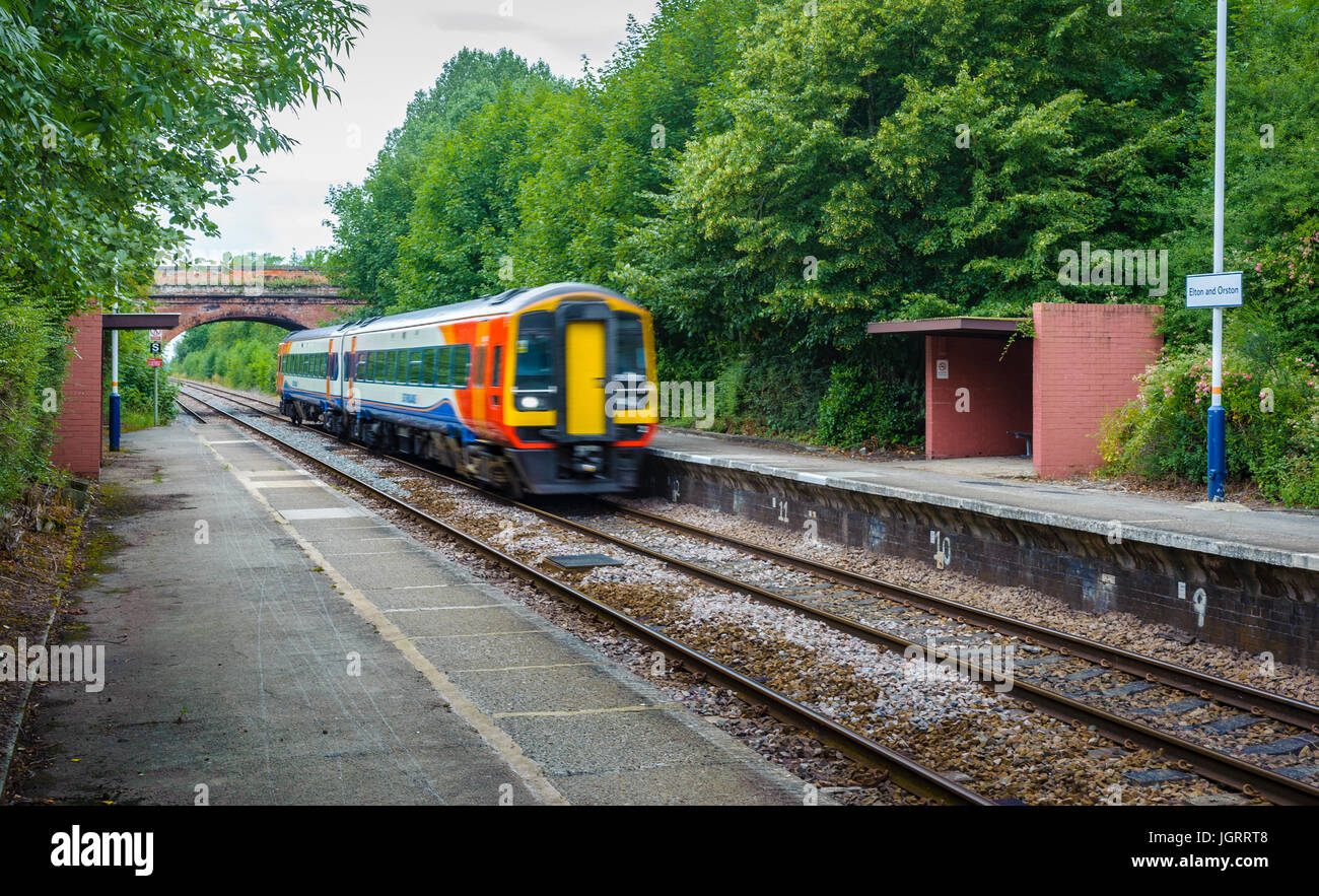 Elton & Orston Station on the Nottingham to Grantham line Stock Photo