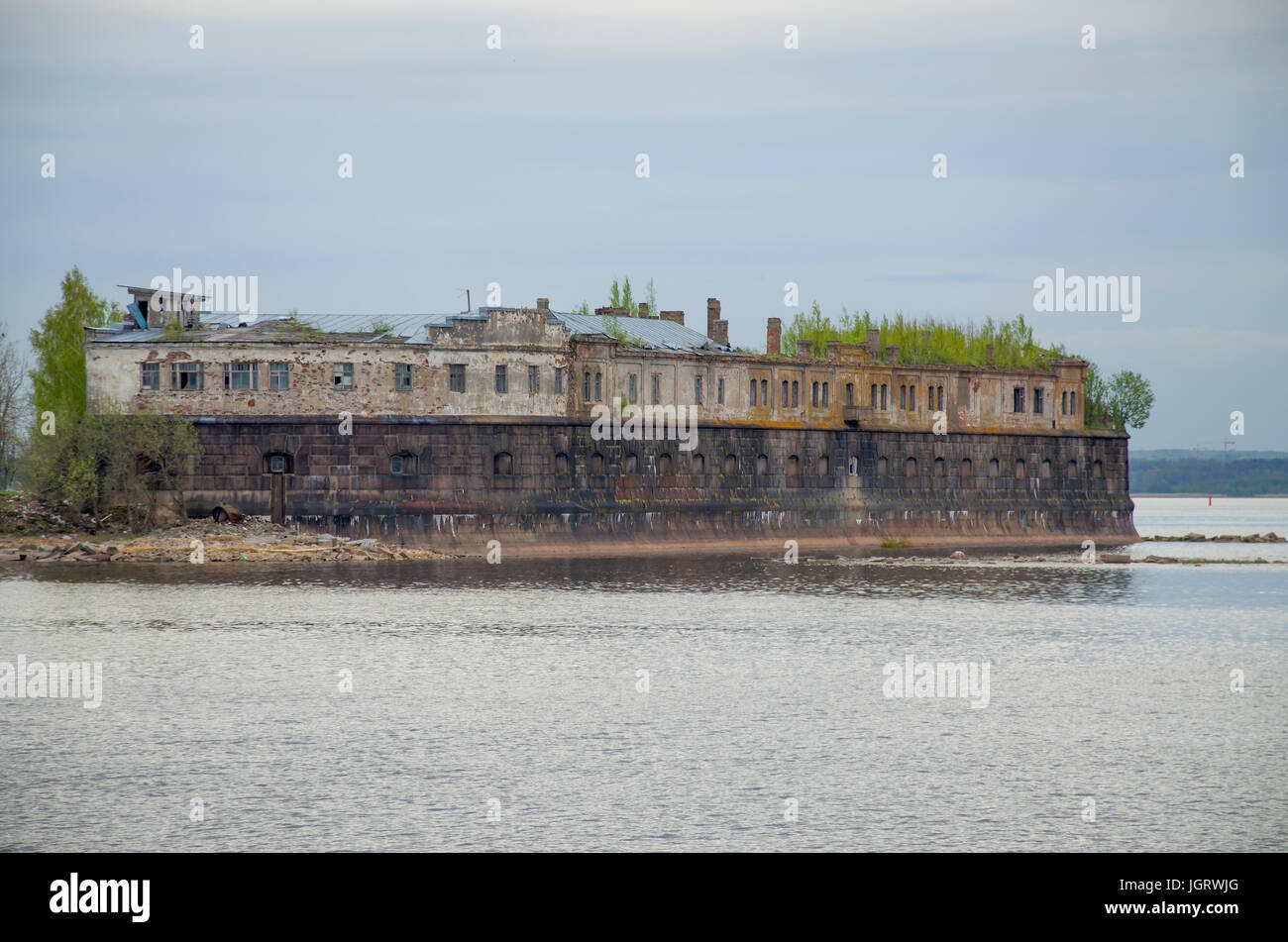 Old fort Kronshlot in Kronstadt Russia Stock Photo - Alamy