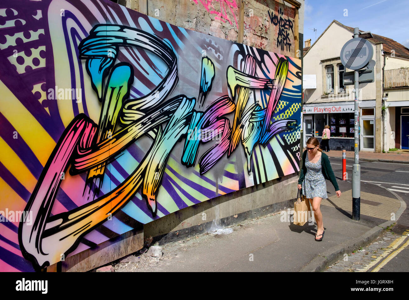 Artwork painted in Bristol for the Upfest 2016 festival,Europe's