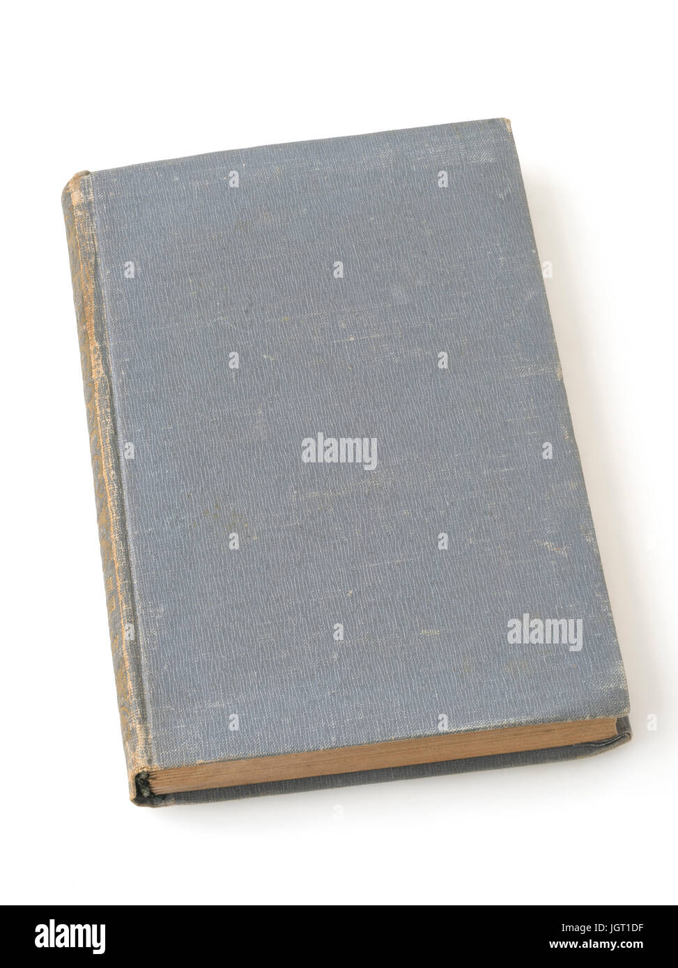 blank vintage gray hardcover book isolated on white background Stock Photo