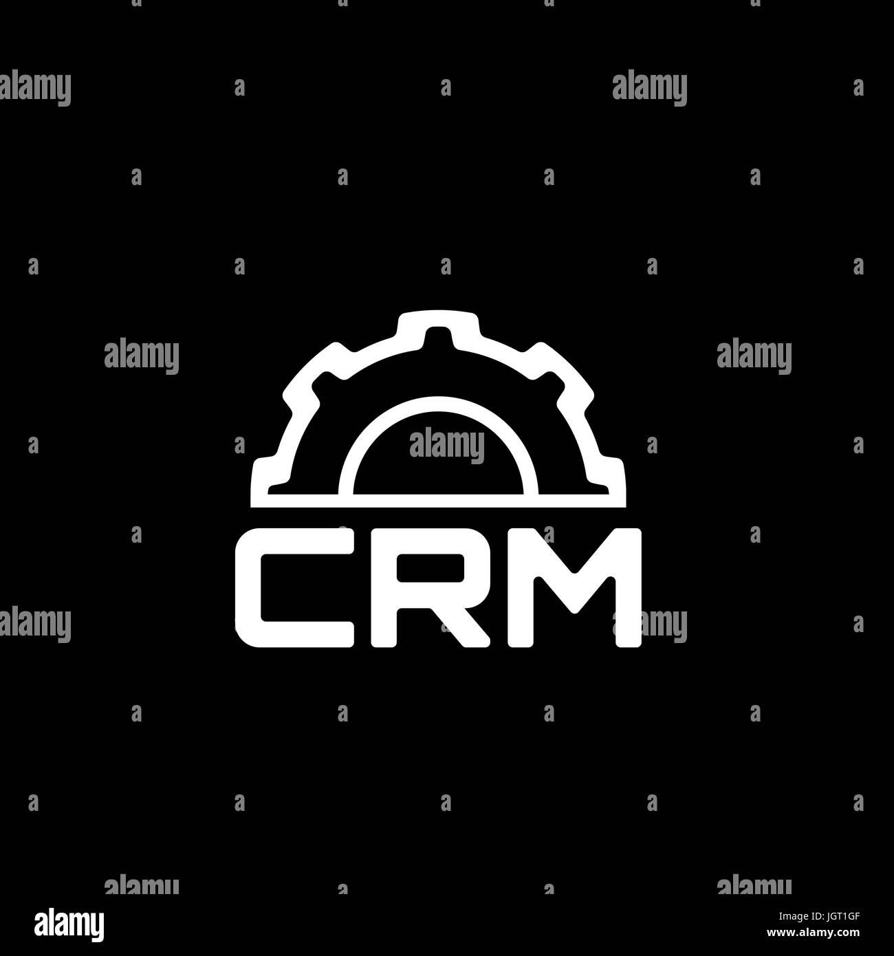 CRM Platform Icon. Flat Design. Stock Vector