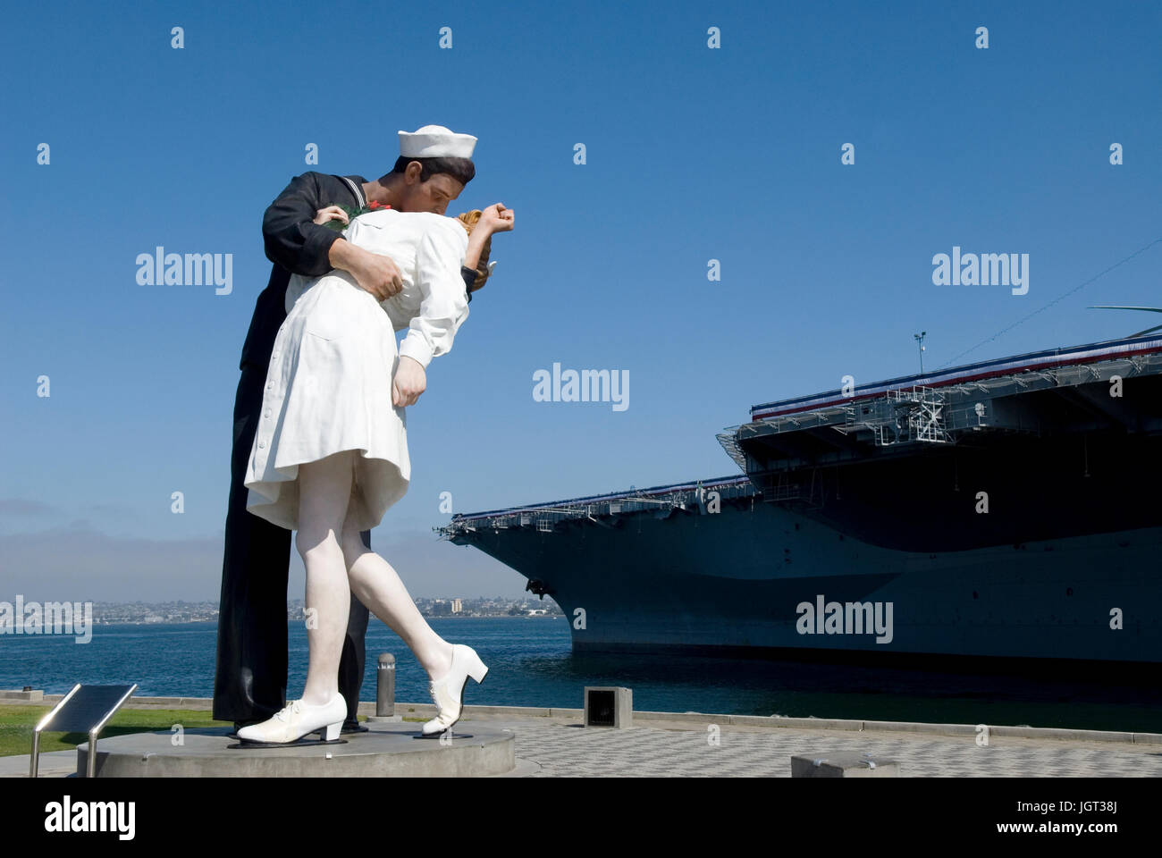 The Kissing Statue San Diego California,USA Stock Photo