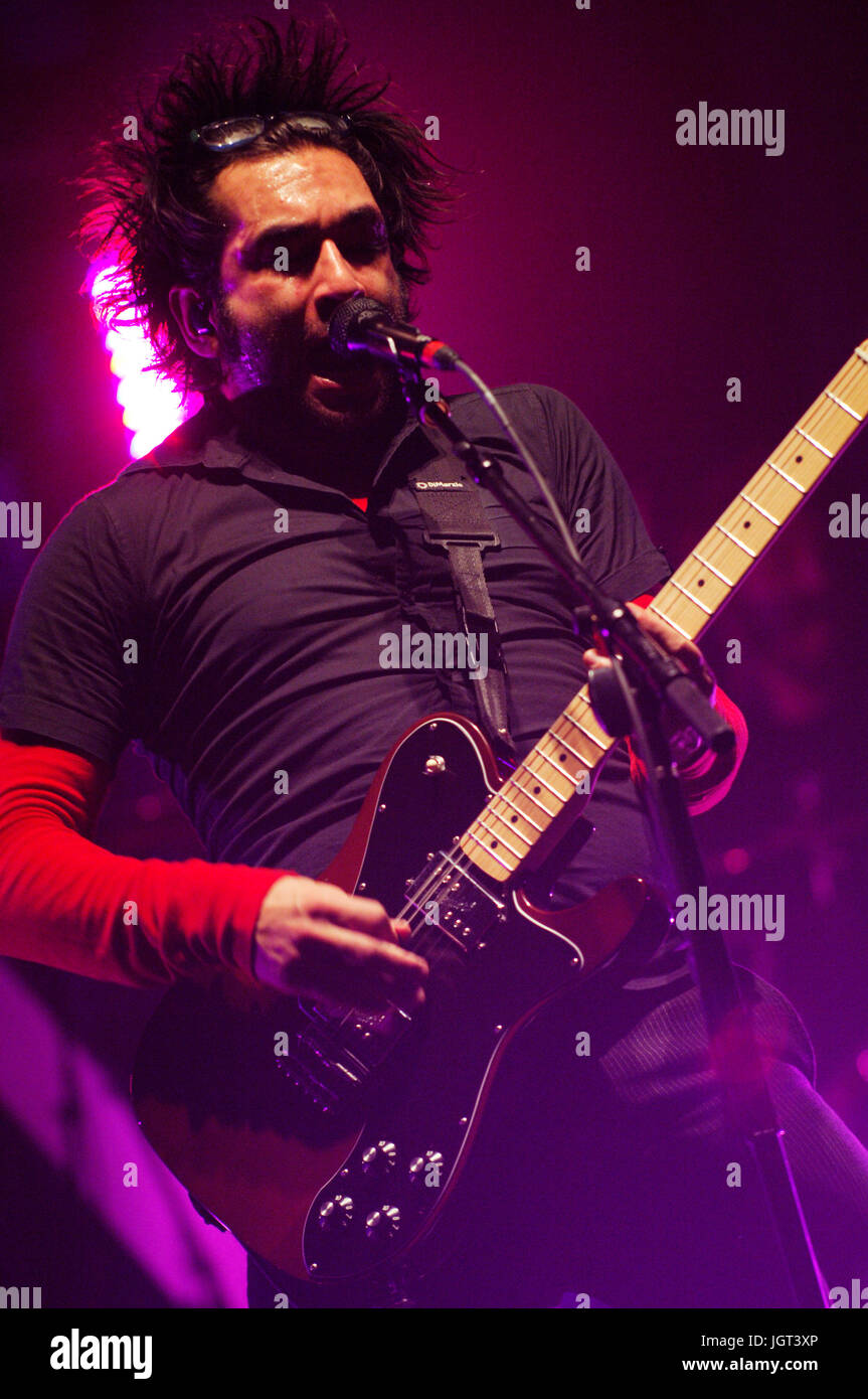 Justin Pierre Motion City Soundtrack performing Wiltern Theatre Los Angeles,CA. Stock Photo