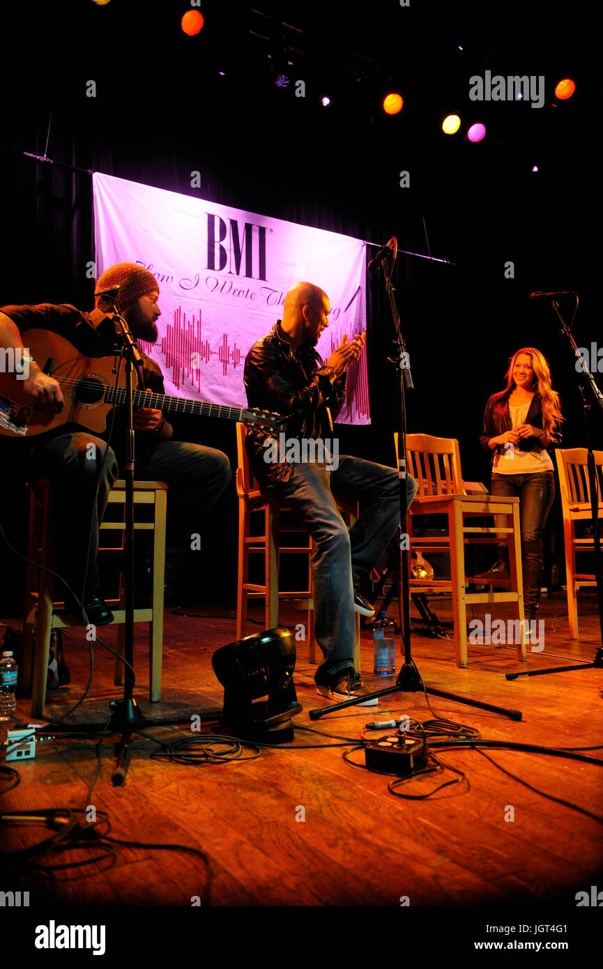 (L-R) Zac Brown,Common,Colbie Caillat BMI 'How I Wrote That Song' Panel House Blues Sunset West Hollywood. Stock Photo