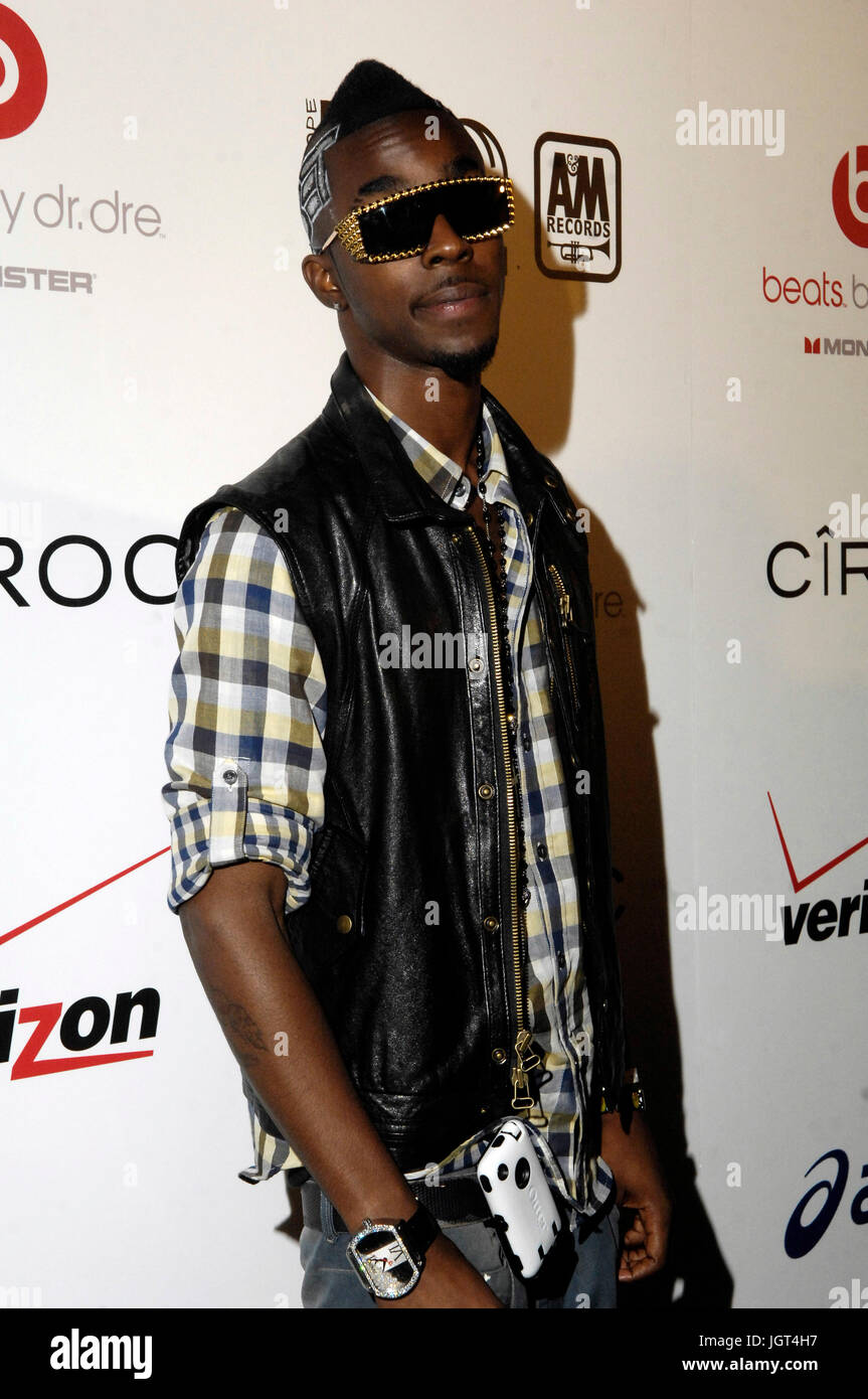 Roscoe Dash arrives Interscope Geffen A&M Records Fourth Annual 'Creme Crop' post-BET Awards Dinner Celebration June 27,2010 Beverly Hills,California. Stock Photo