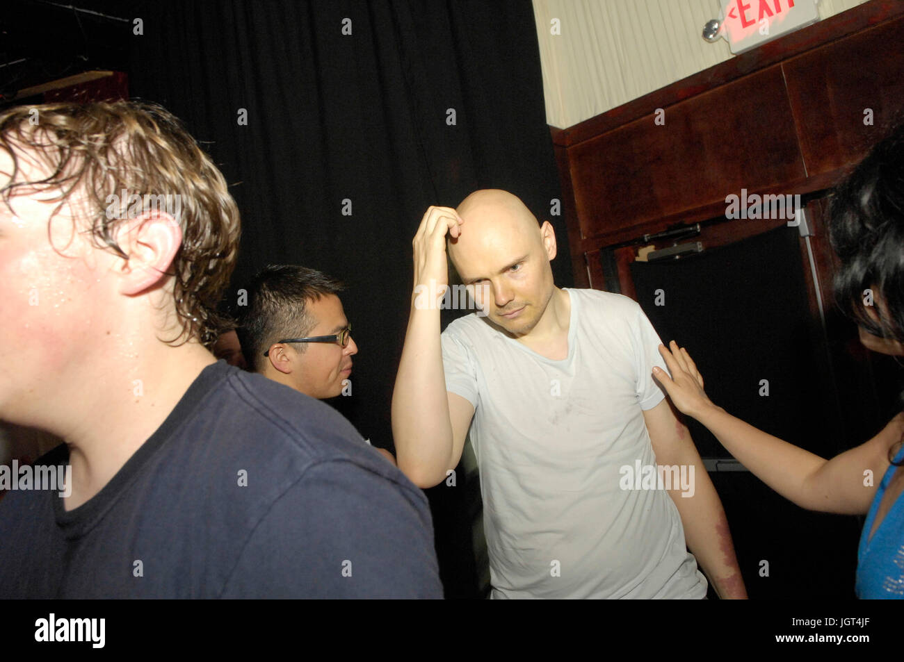 Billy Corgan Smashing Pumpkins performs solo material Hotel Cafe August 31,2009 Los Angeles. Stock Photo