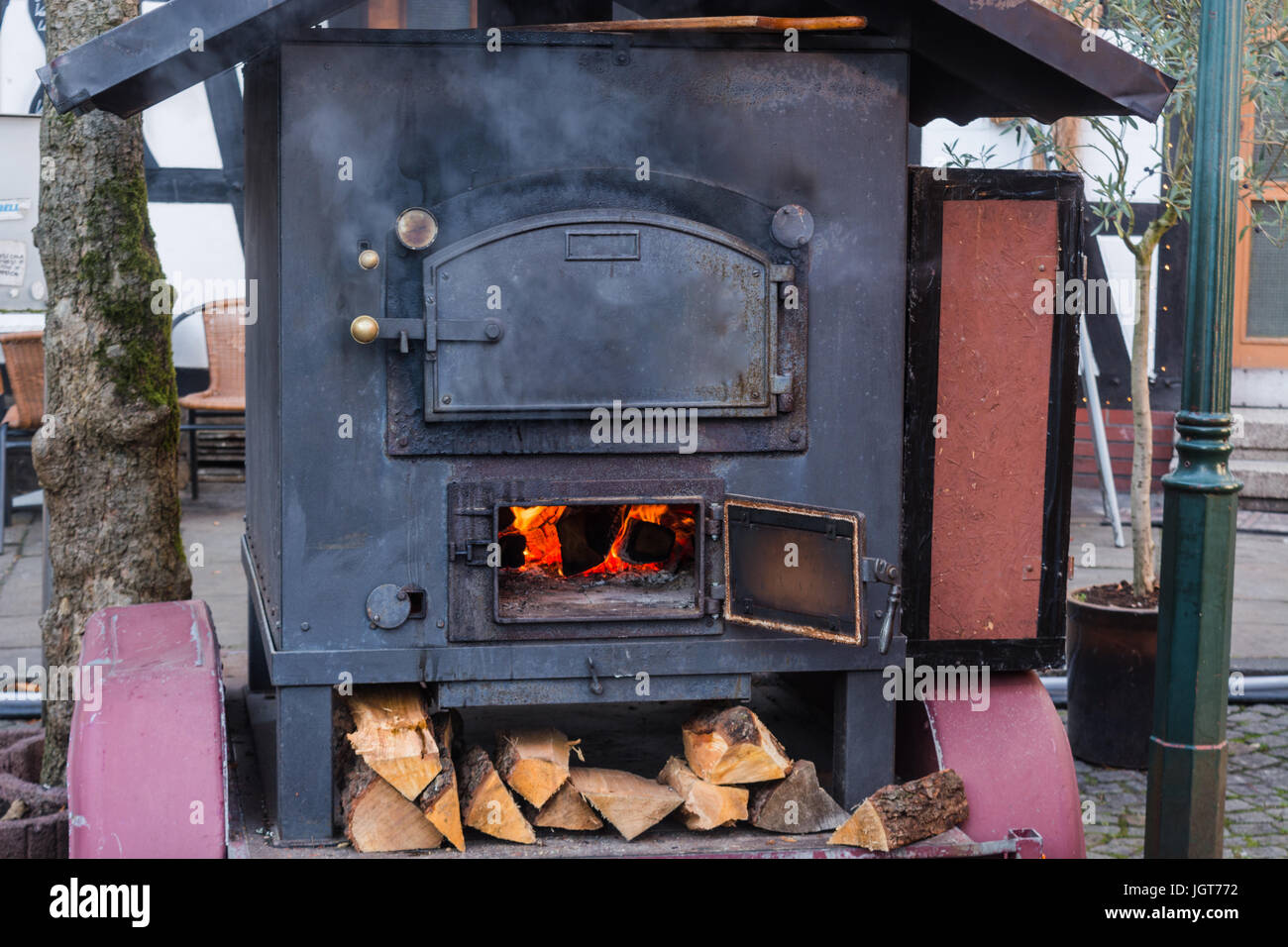 German mobile field kitchen, oven also for military purposes, goulash