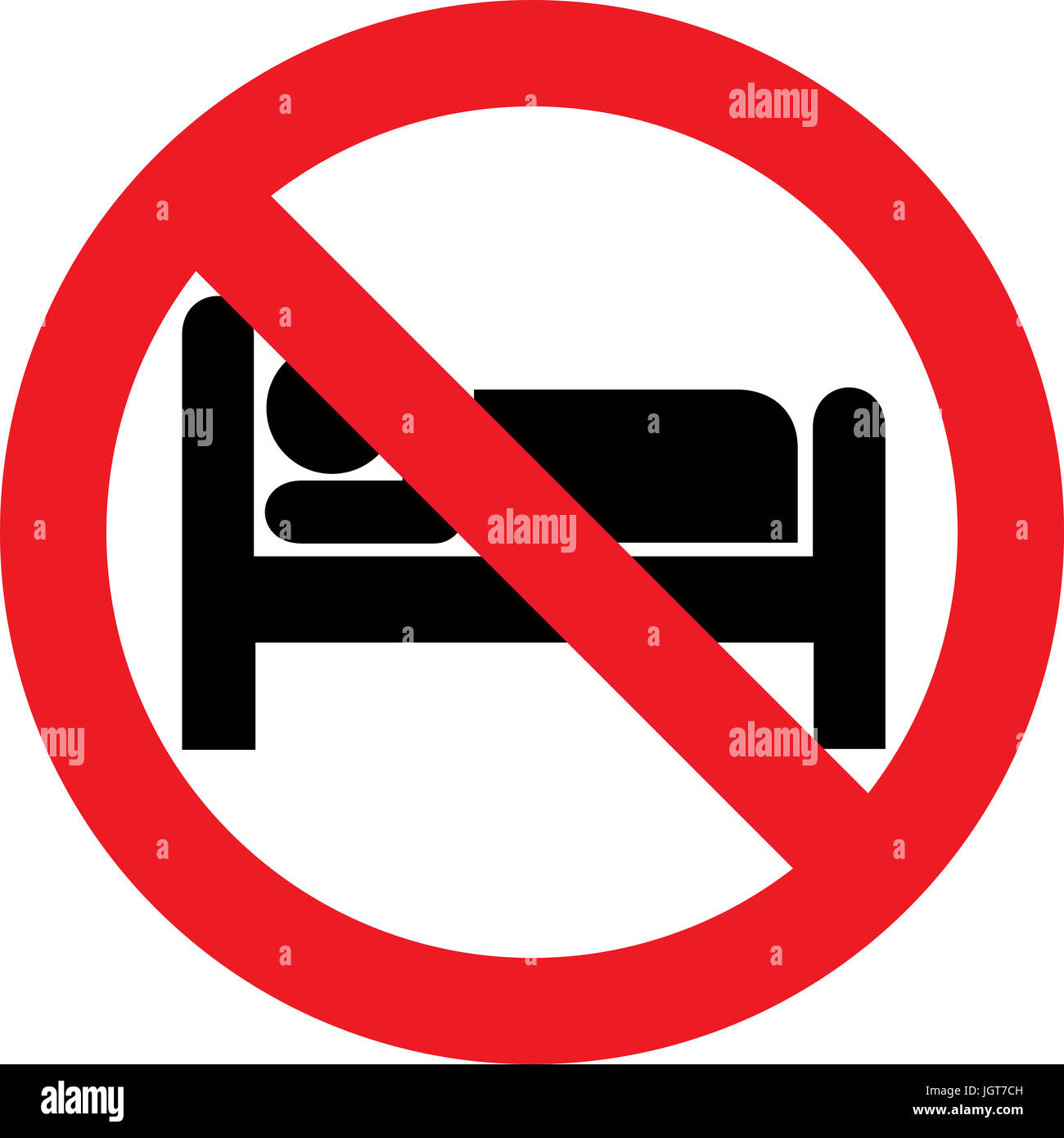 No sleeping allowed sign Stock Photo Alamy
