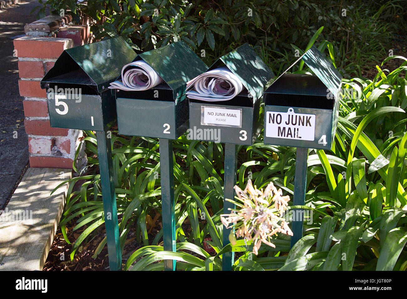 No Junk Mail Mailbox Stock Photo Alamy