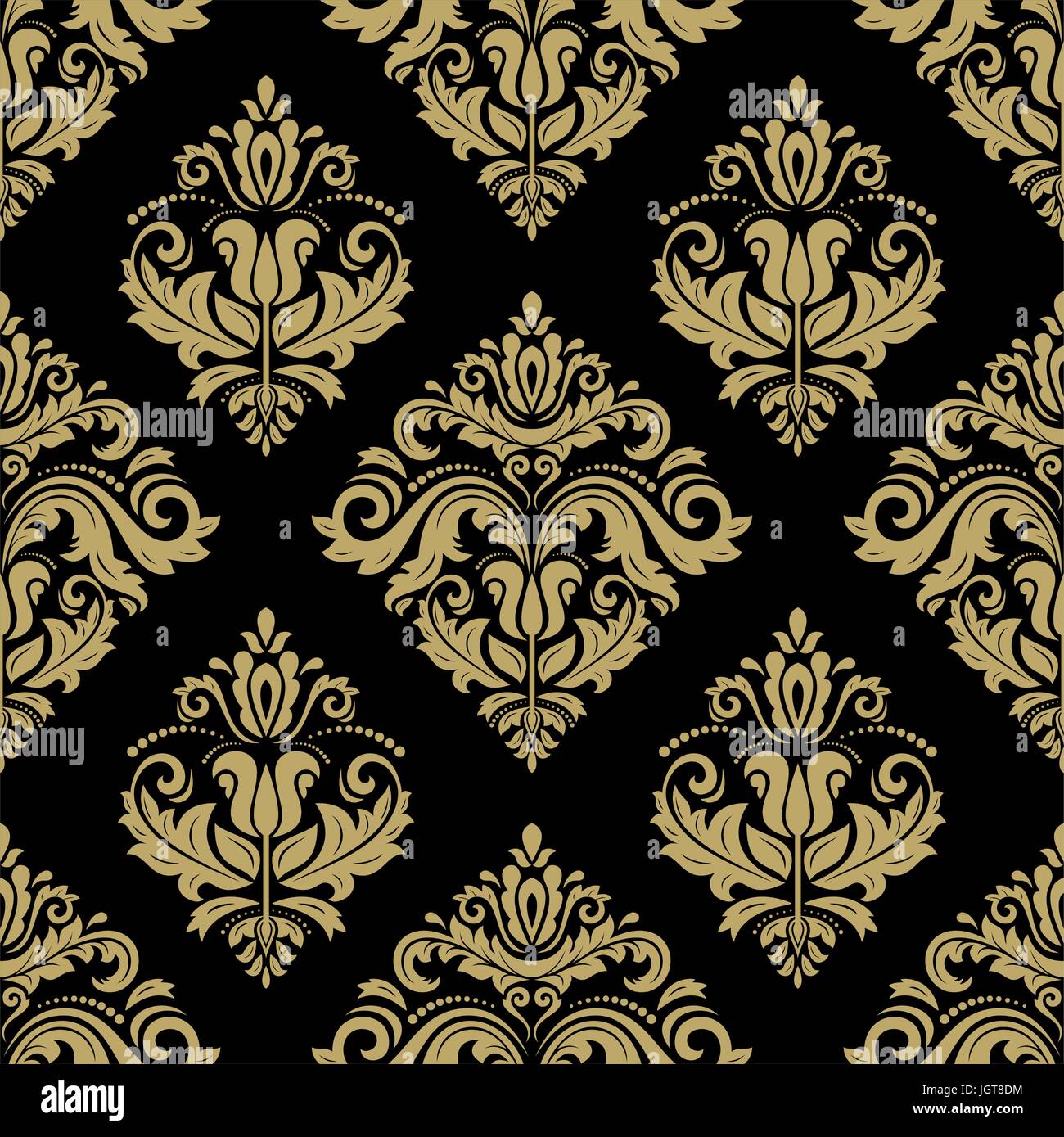 Damask Seamless Vector Pattern Stock Vector Image & Art - Alamy