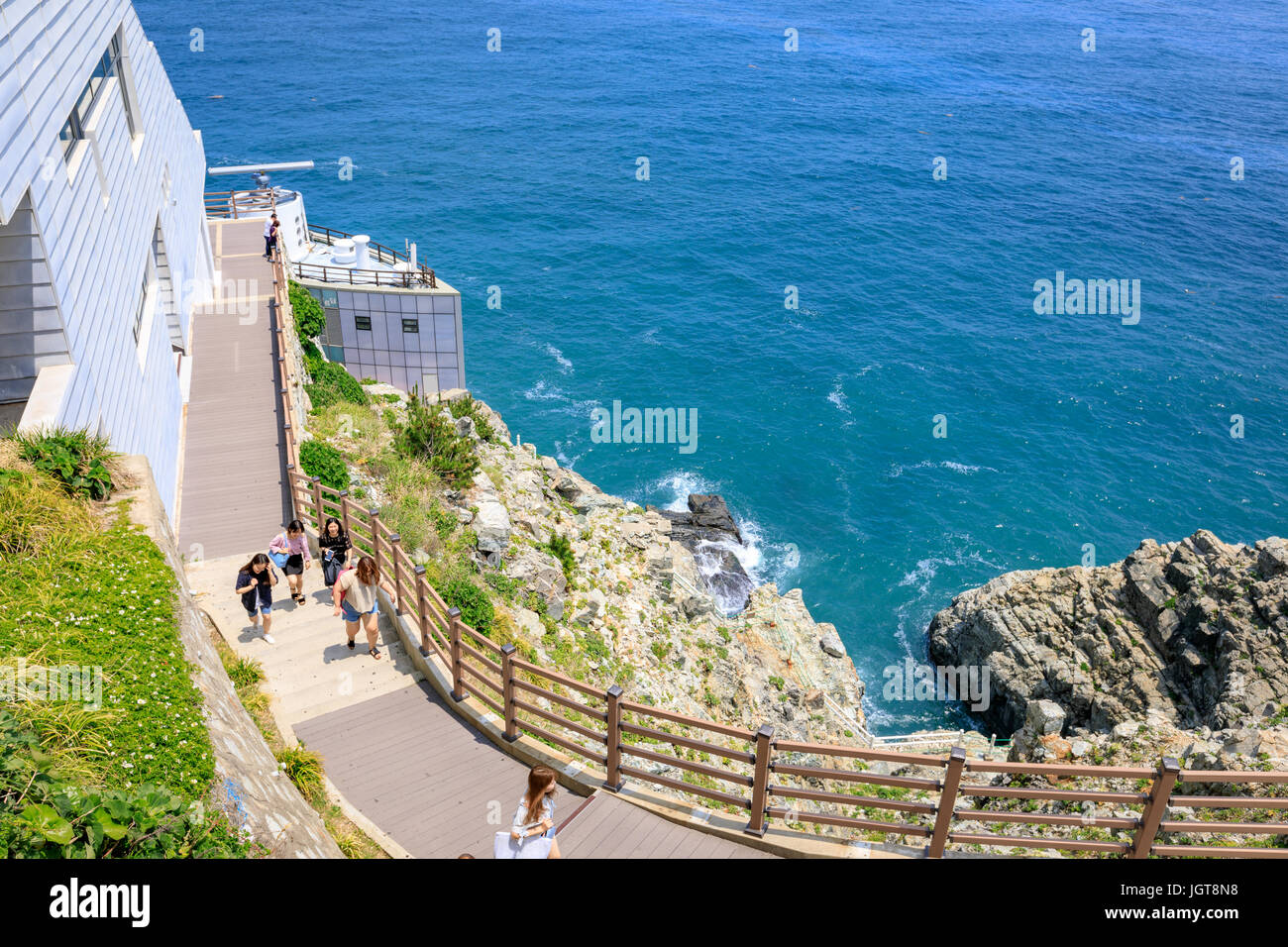 Jun 21, 2017 Sea view seen from the way to lighthouse in Taejongdae ...