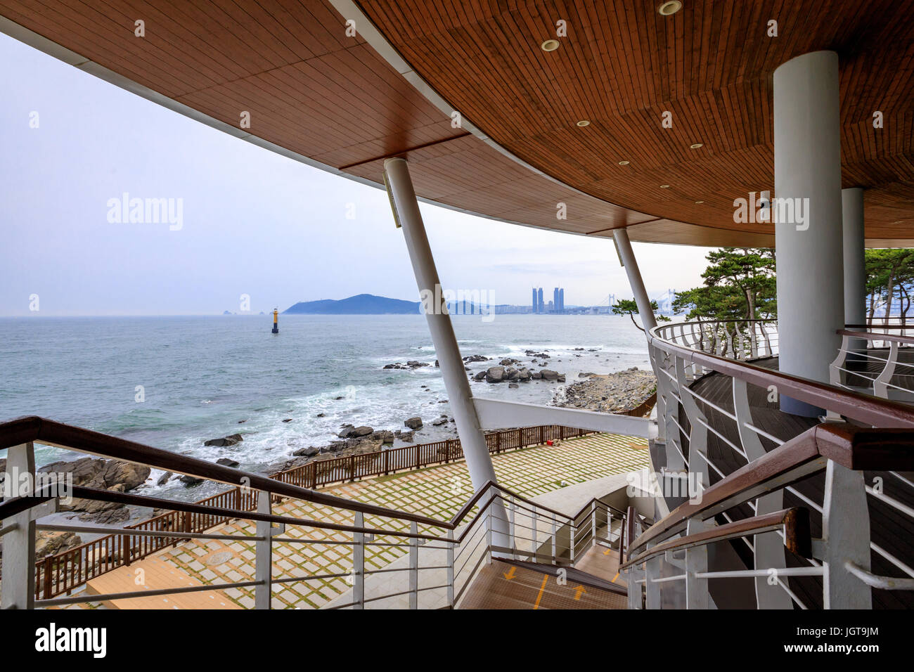 Jun 21, 2017 Busan ocean seen from Nurimaru APEC House in Busan, Korea - Tour destination Stock Photo
