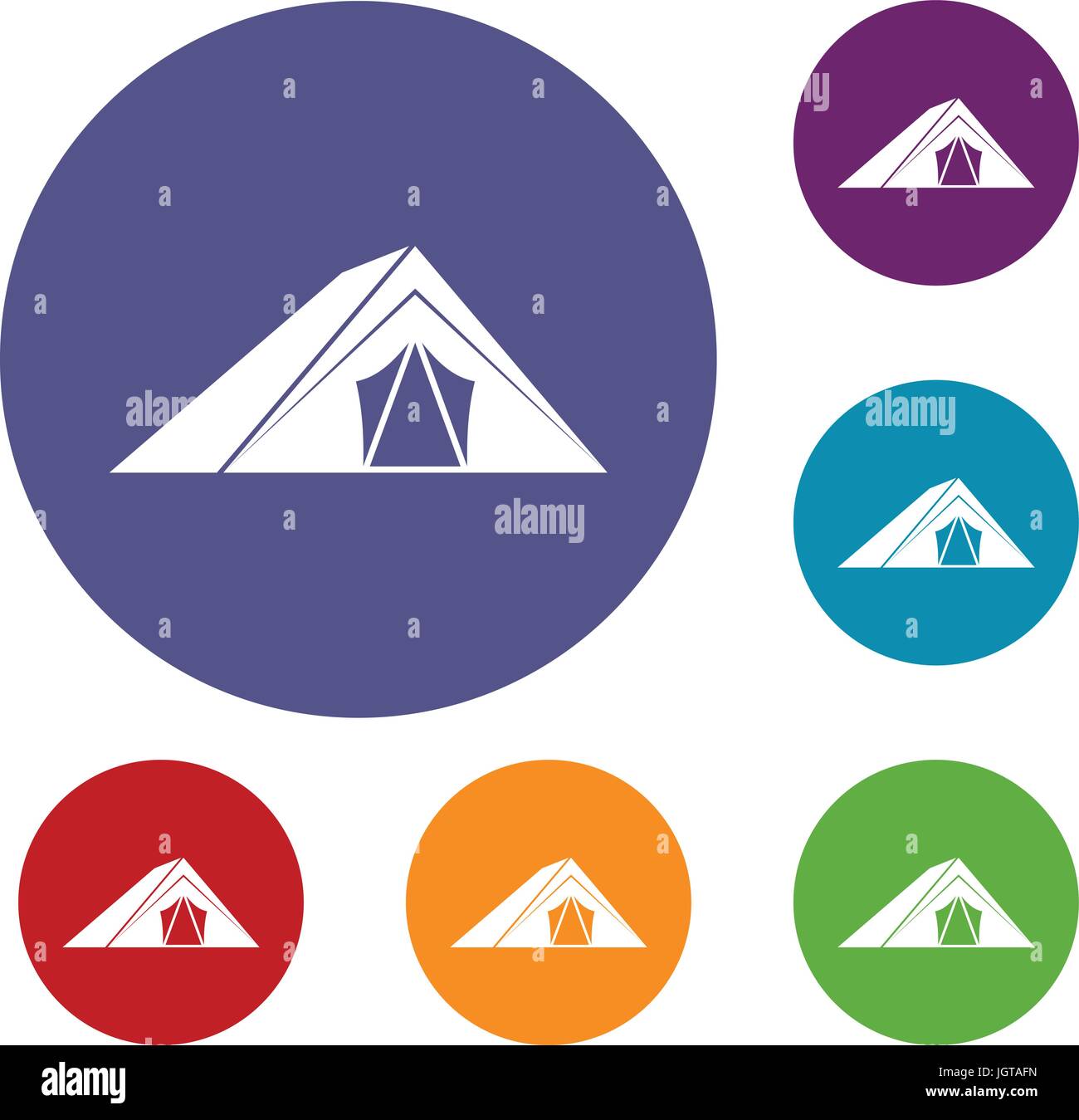 Tent icons set Stock Vector Image & Art - Alamy