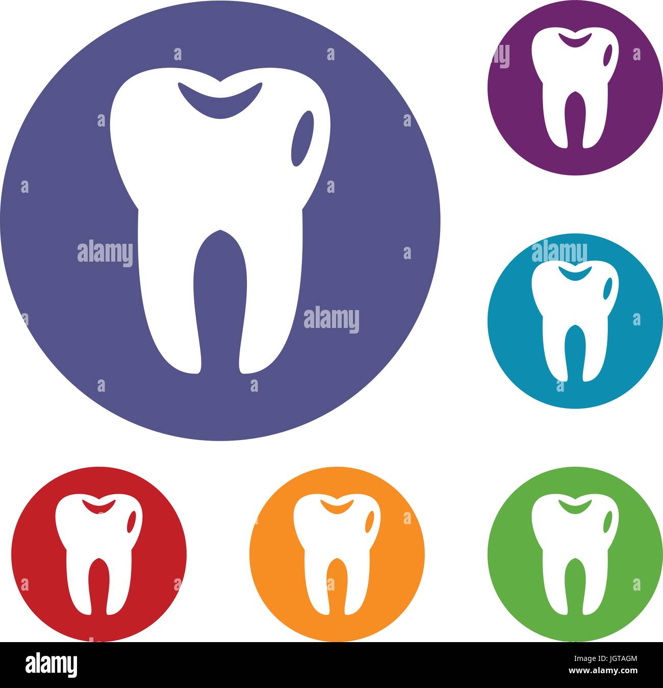 Tooth icons set Stock Vector Image & Art - Alamy