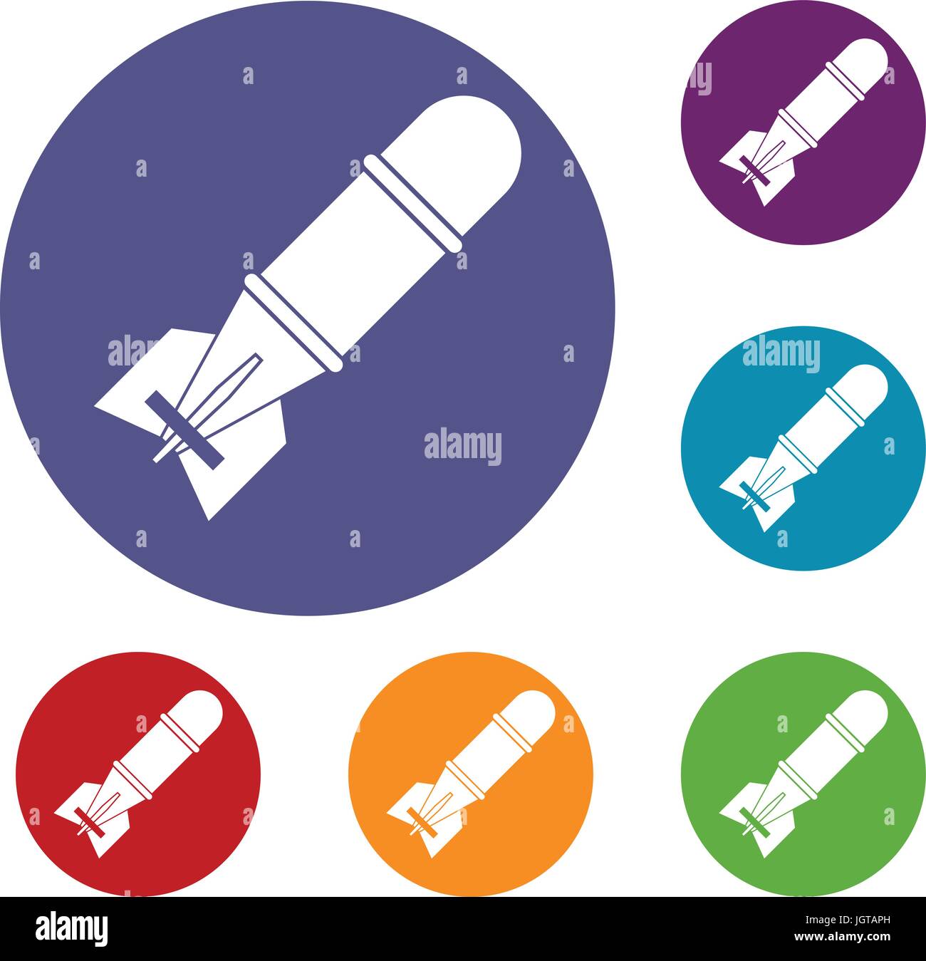 Bomb icons set Stock Vector Image & Art - Alamy