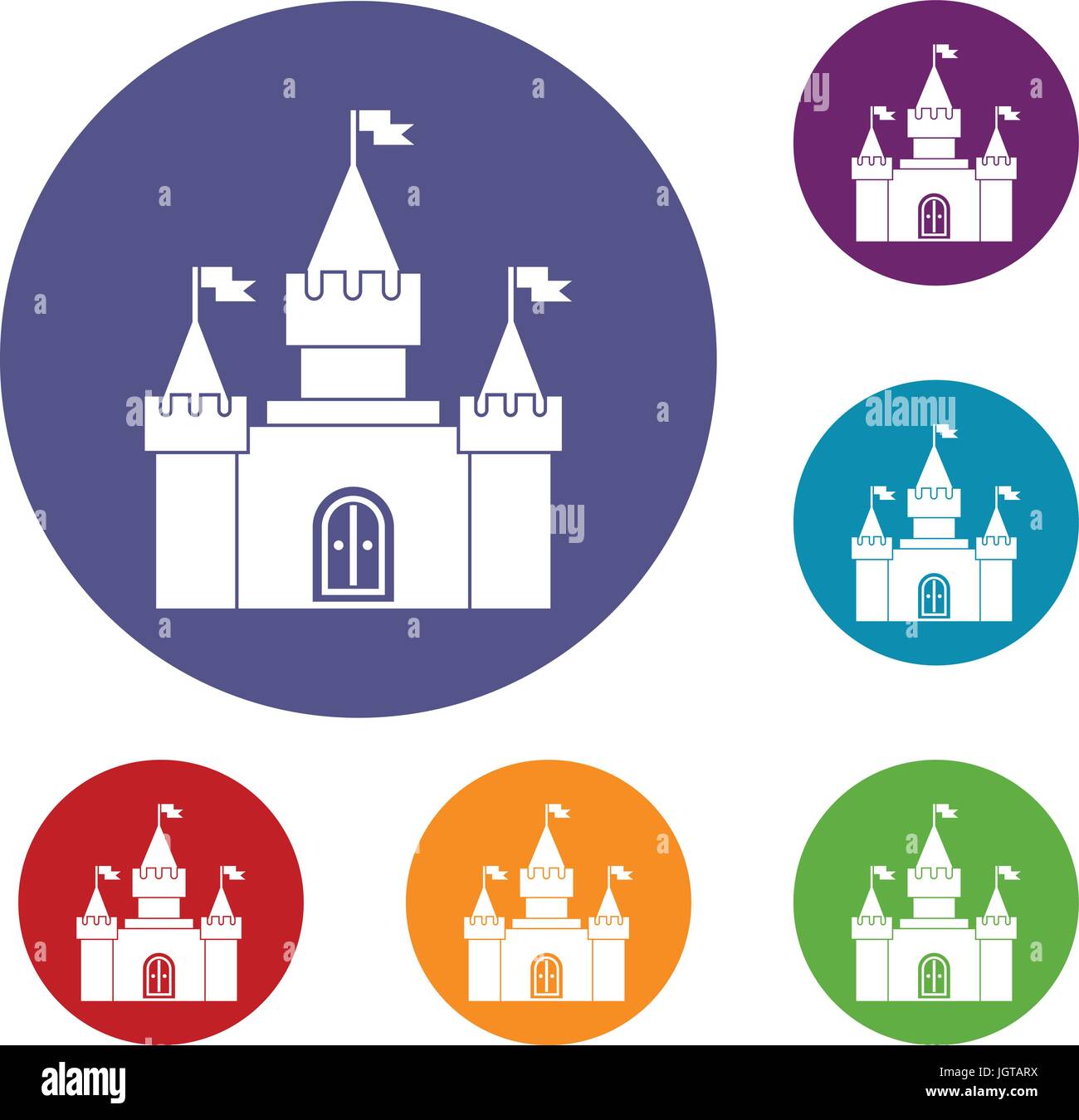 Fortress icons set Stock Vector Image & Art - Alamy