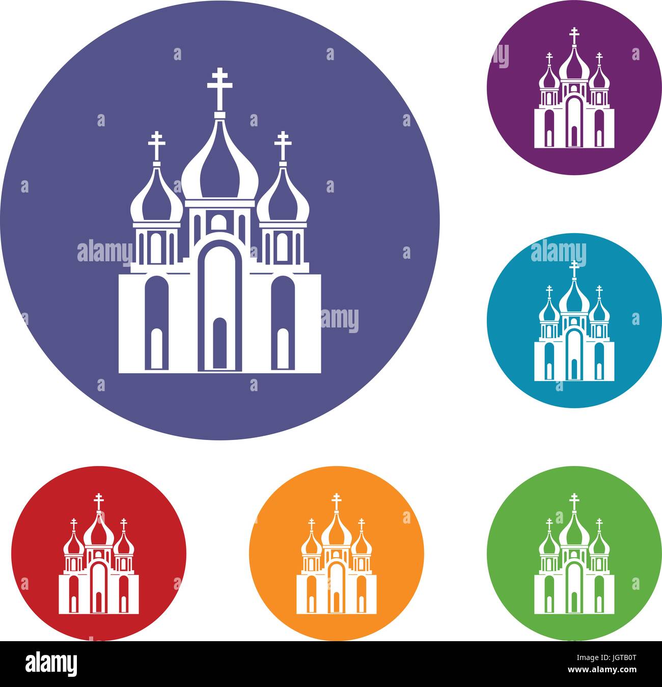 Church with the green dome Stock Vector Images - Alamy