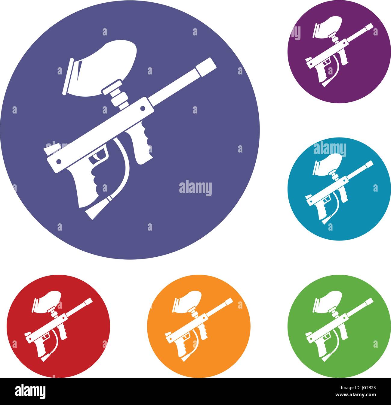 Paintball marker icons set Stock Vector Image & Art - Alamy