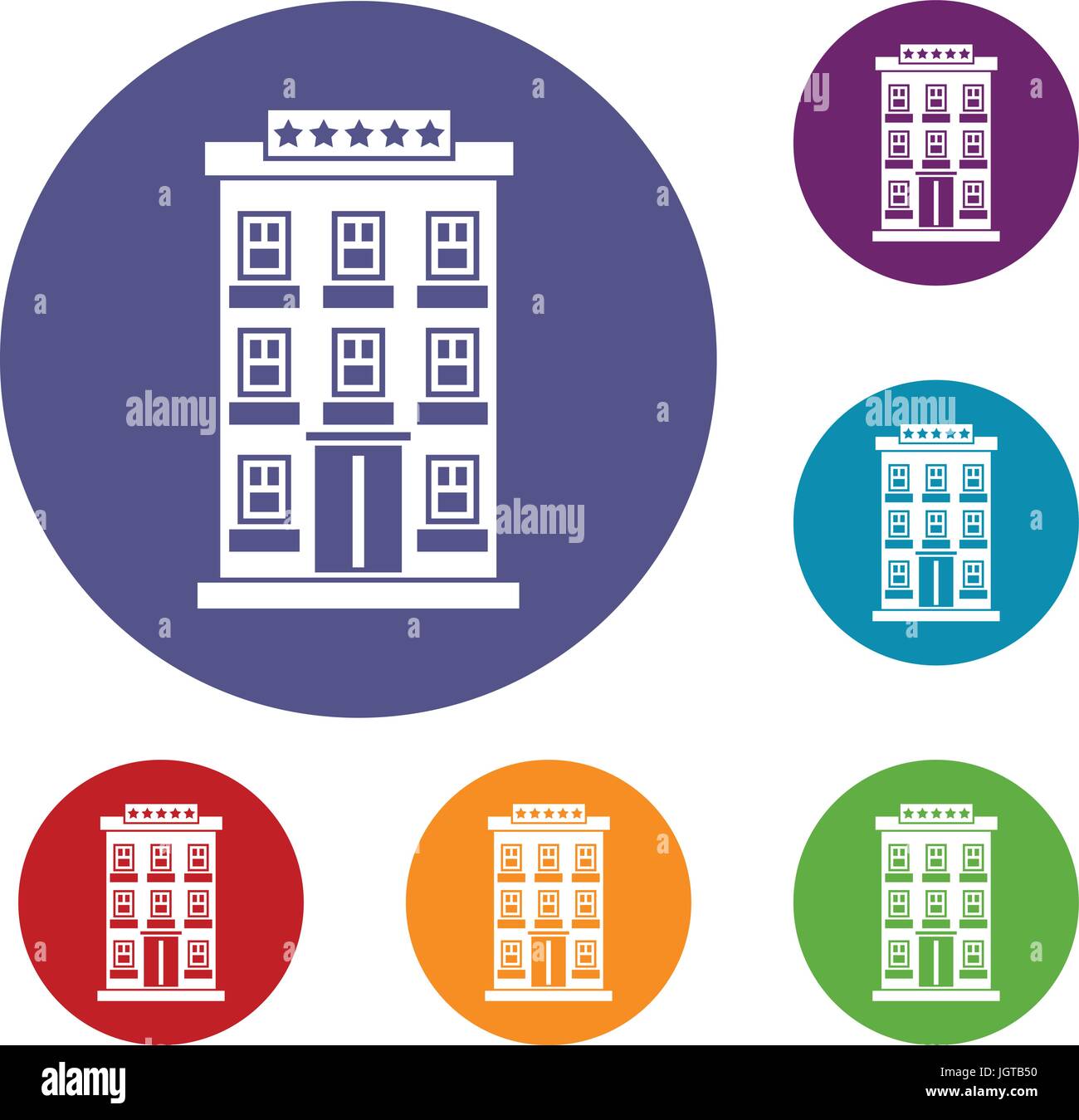 Hotel building icons set Stock Vector Image & Art - Alamy