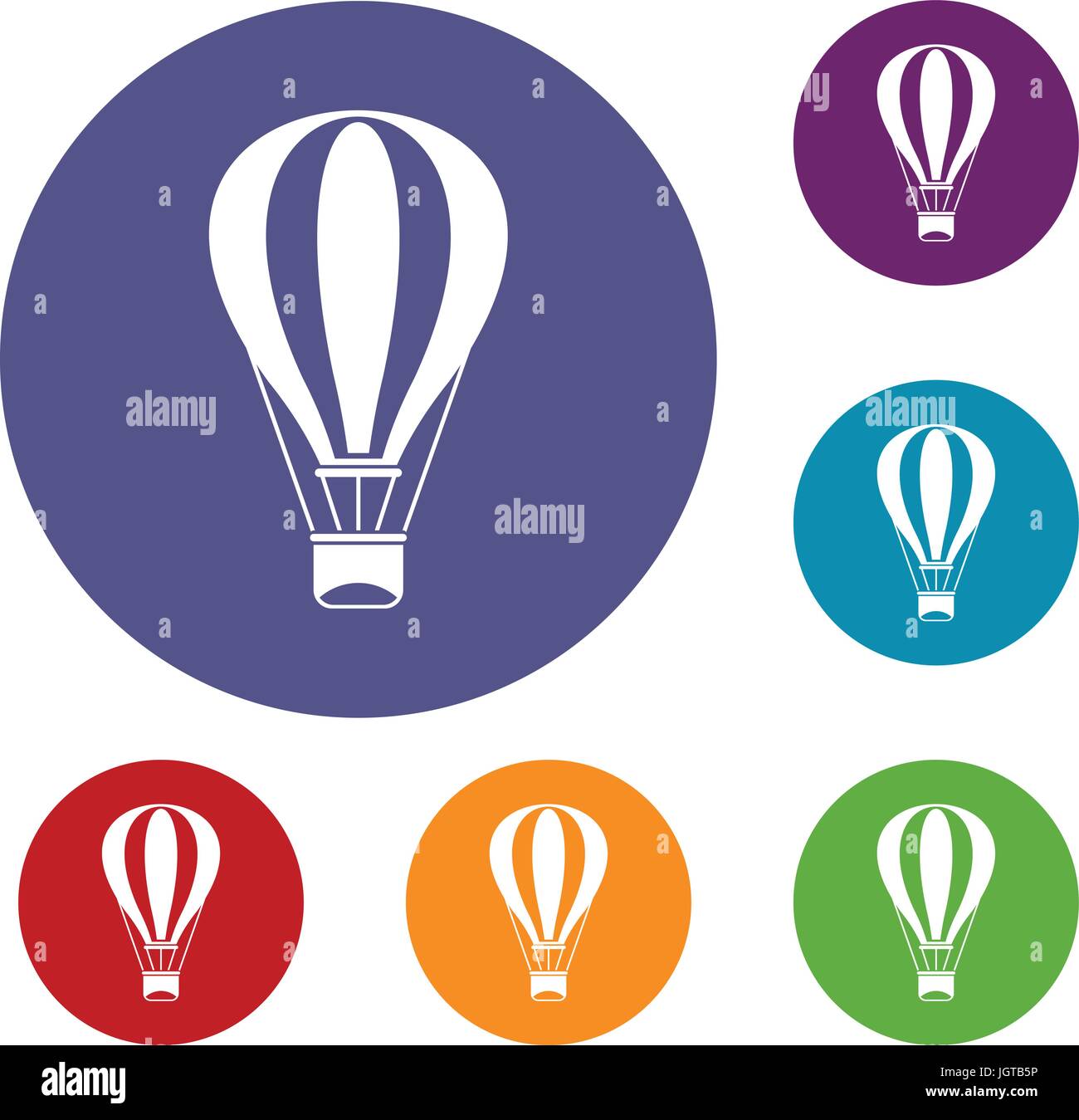 Hot air balloon icons set Stock Vector Image & Art - Alamy