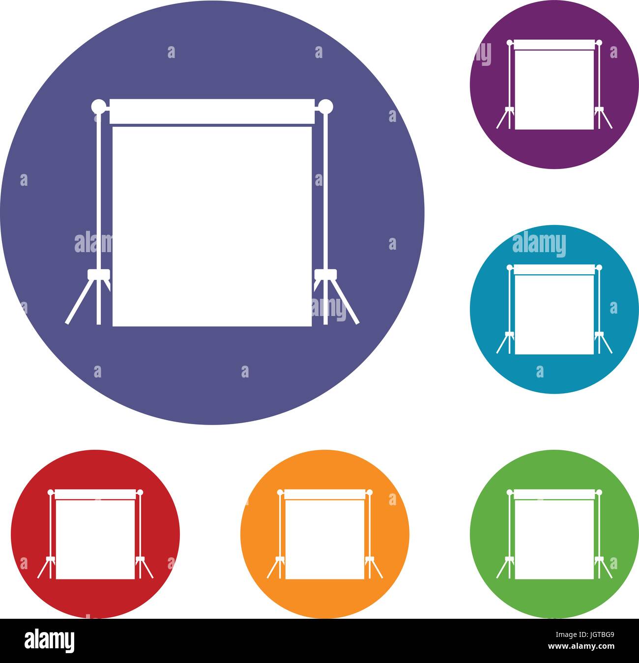 Studio backdrop icons set Stock Vector Image & Art - Alamy