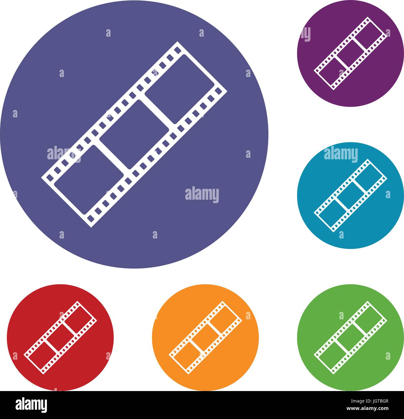 Film strip icons set Stock Vector Image & Art - Alamy