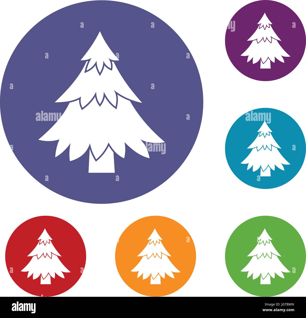 Coniferous tree icons set Stock Vector Image & Art - Alamy