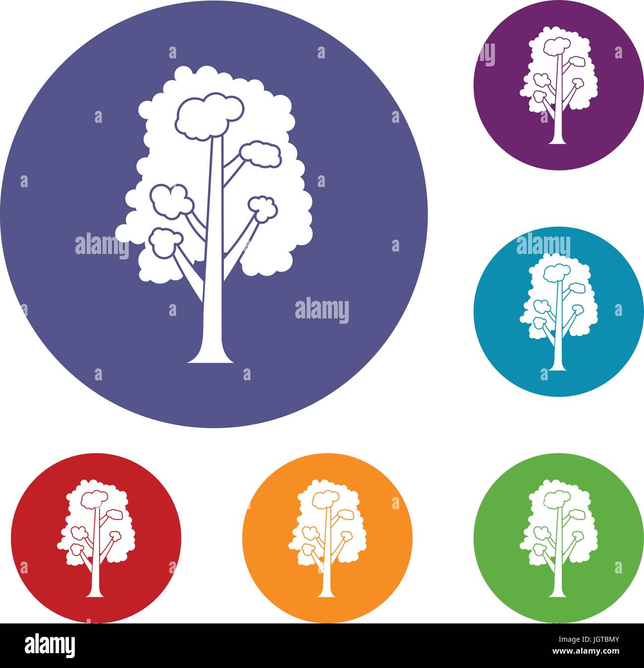 Tree icons set Stock Vector Image & Art - Alamy