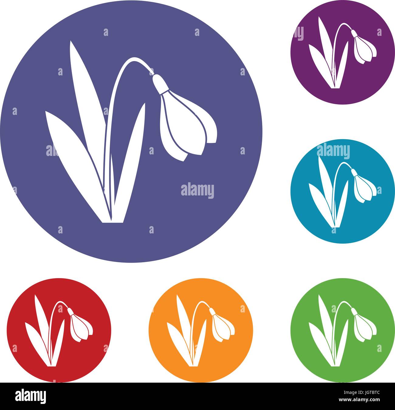 Bell flower icons set Stock Vector Image & Art - Alamy