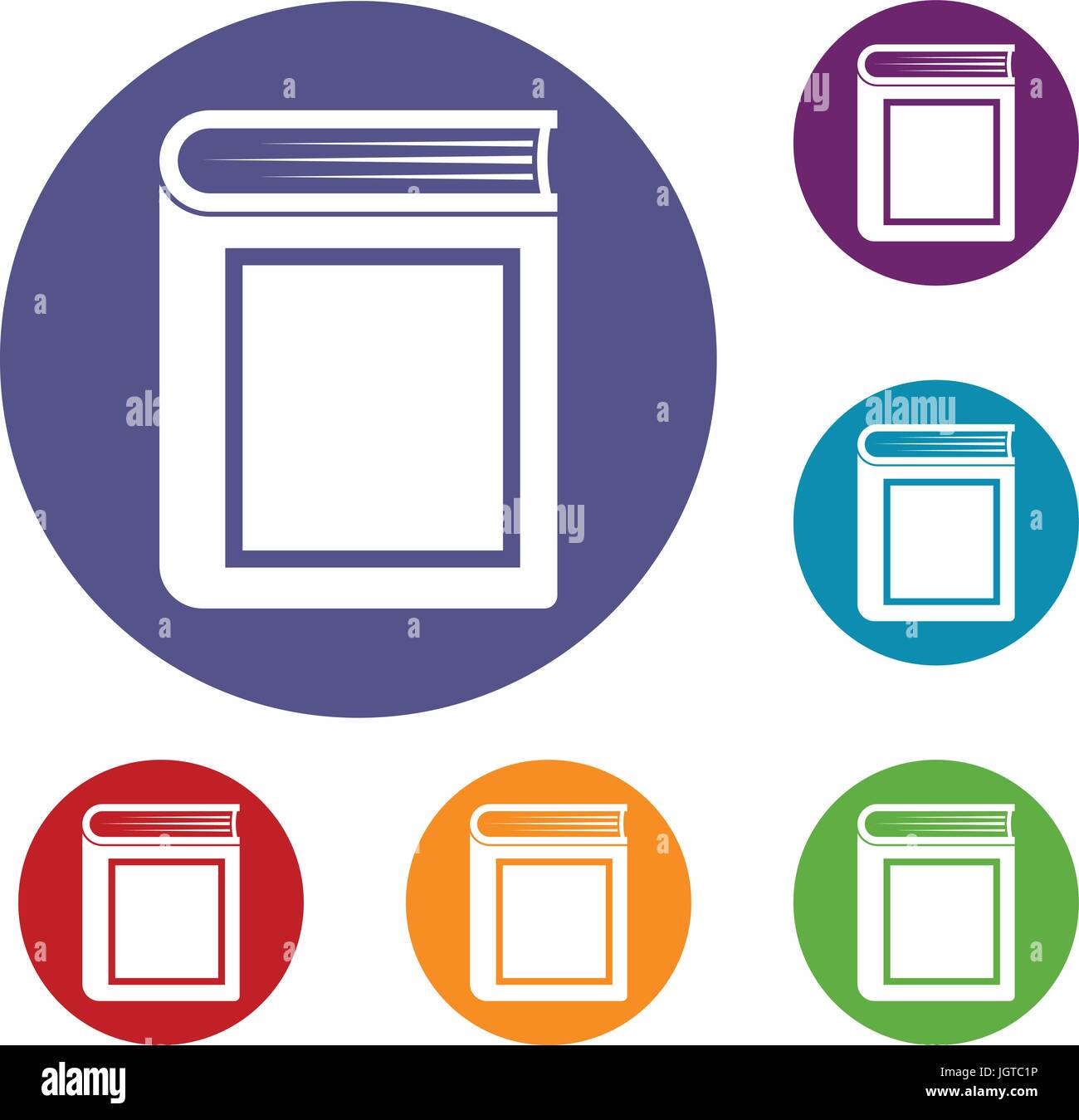 Thick book icons set Stock Vector Image & Art - Alamy