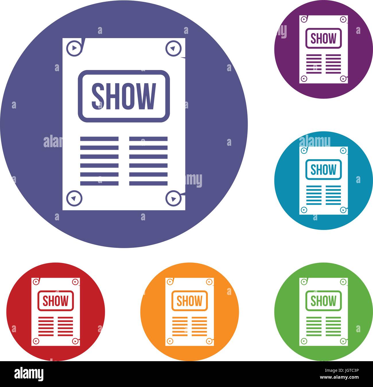 Poster icons set Stock Vector Image & Art - Alamy