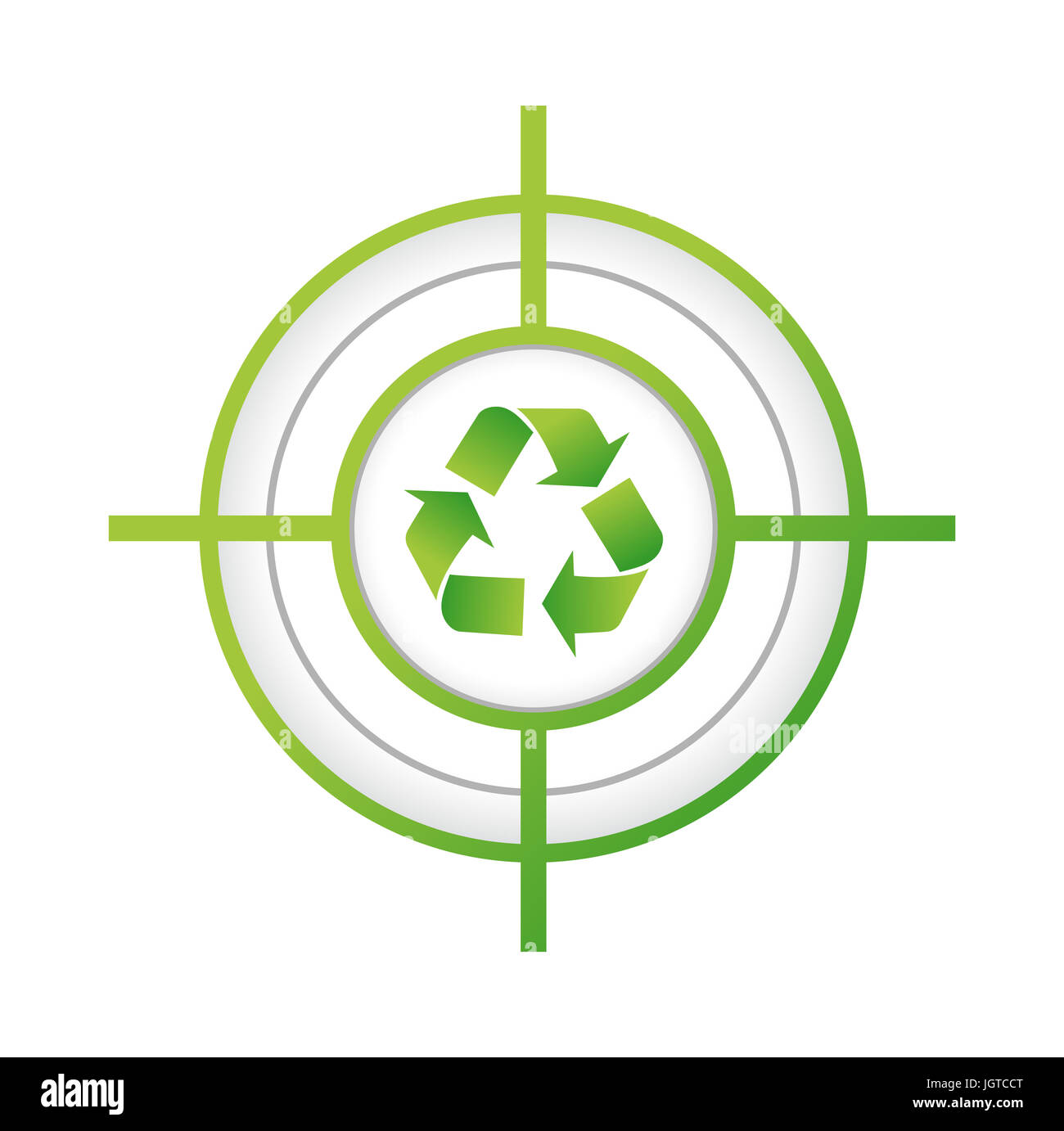 recycle target sign concept illustration design over a white background