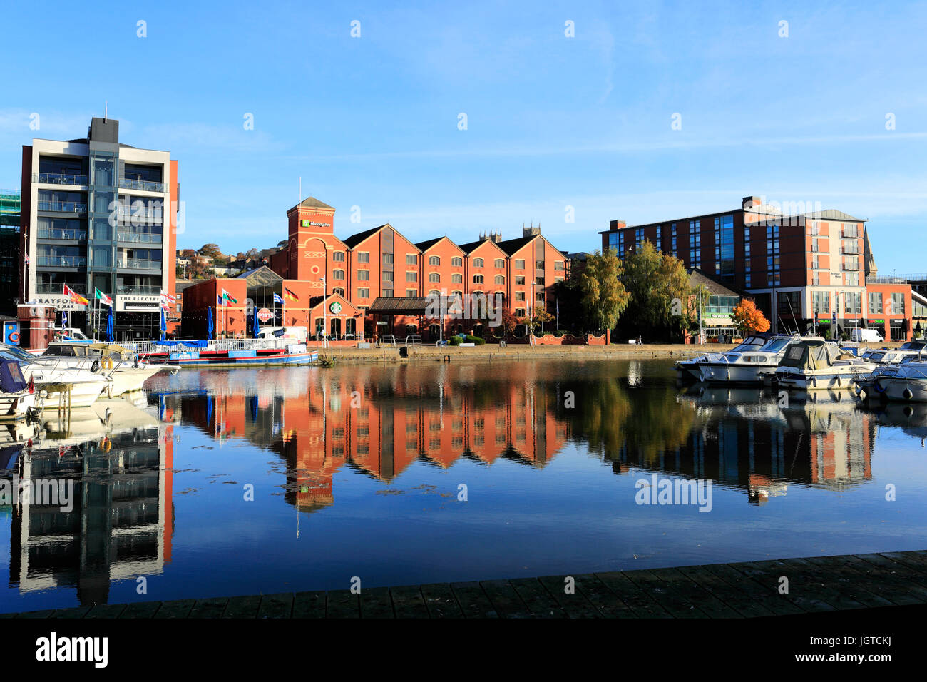 The Brayford Waterfront; Lincoln Marina; Lincoln City, Lincolnshire County, England, UK Stock Photo
