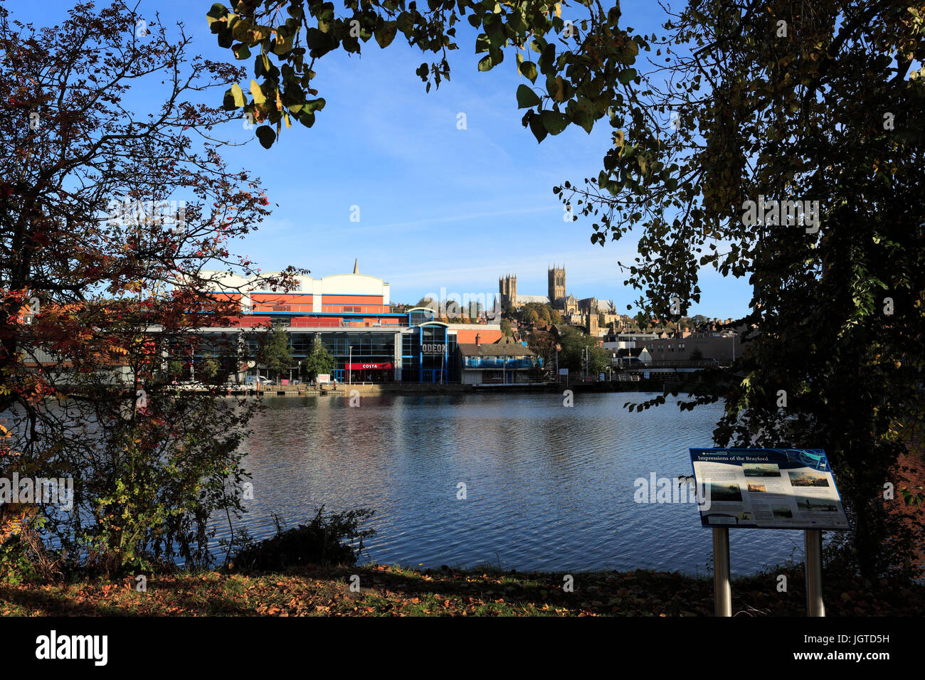 The Brayford Waterfront; Lincoln Marina; Lincoln City, Lincolnshire County, England, UK Stock Photo