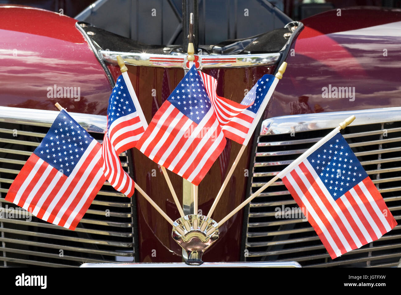 American Car And Flag Stock Photos & American Car And Flag Stock Images